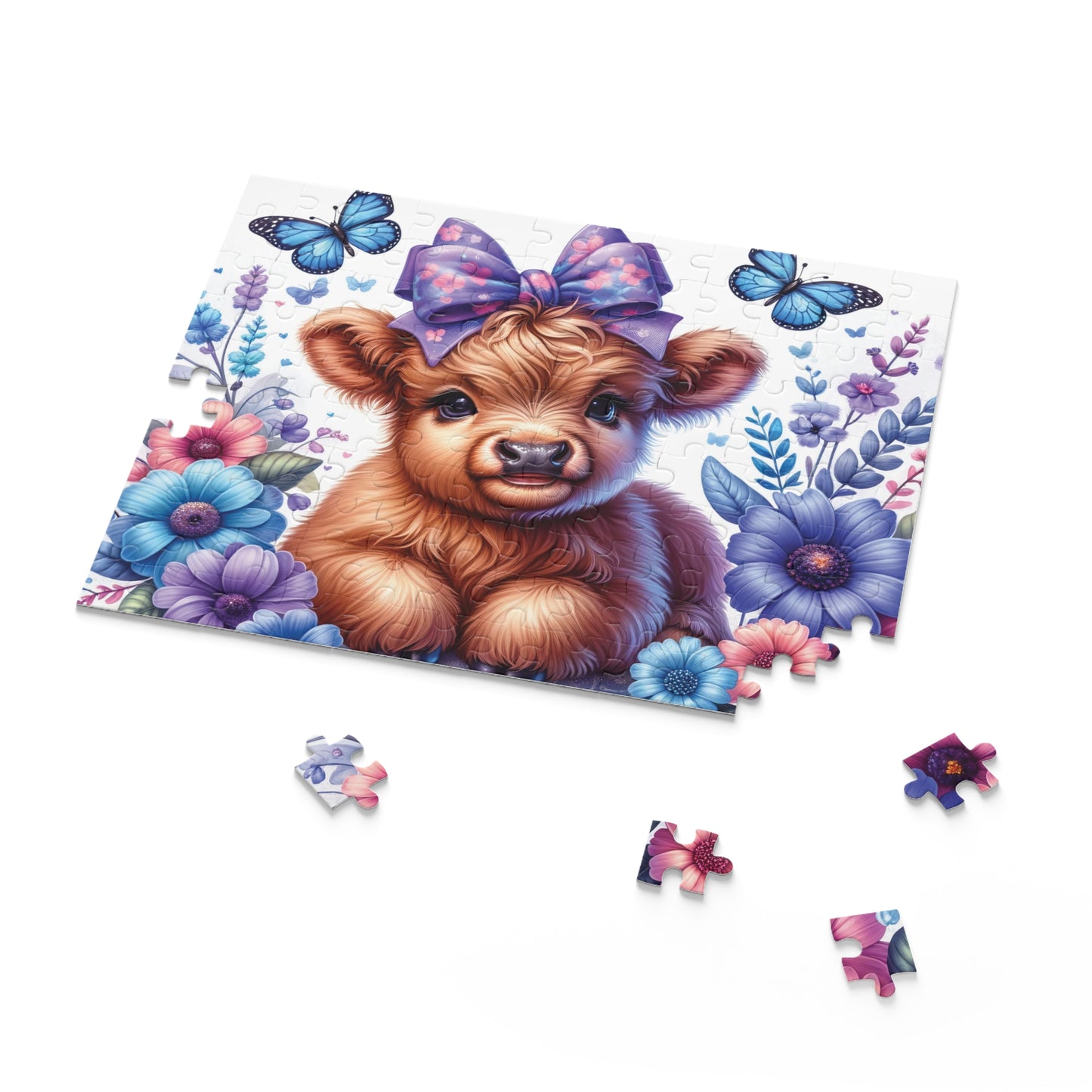 Personalised/Non-Personalised Puzzle, Highland Cow (120, 252, 500-Piece)