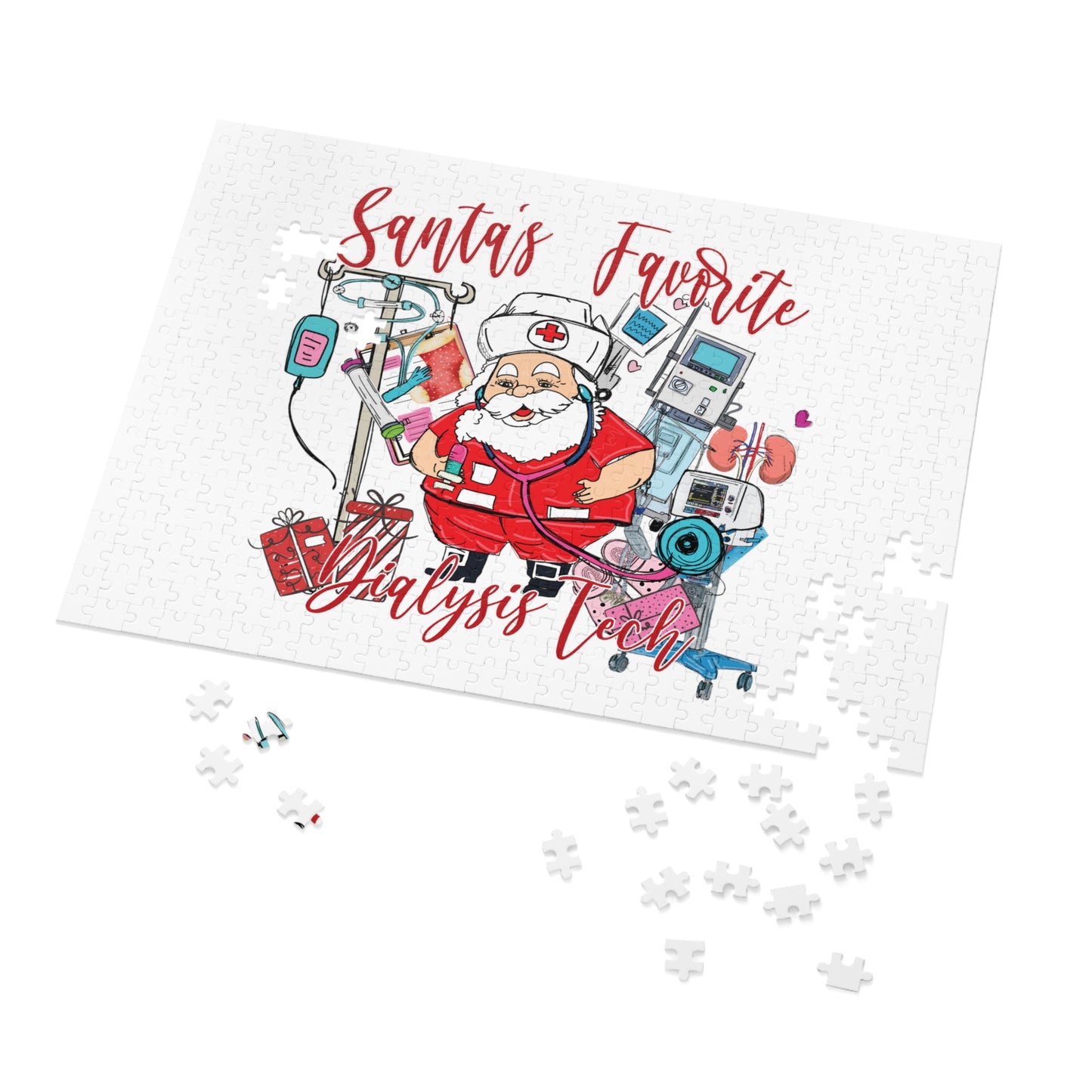 Jigsaw Puzzle, Santa's Favorite Dialysis Tech, Personalised/Non-Personalised (30, 110, 252, 500,1000-Piece)