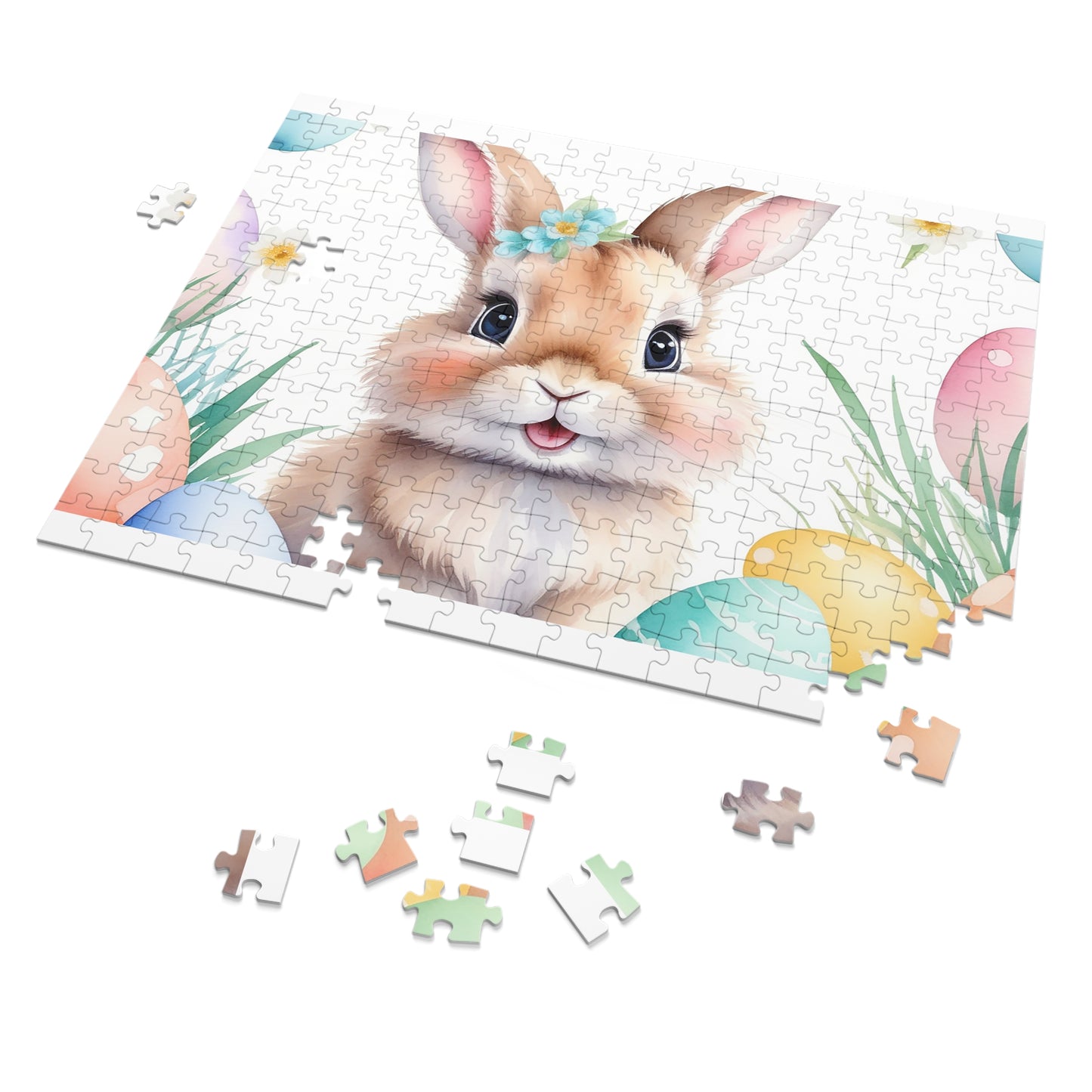 Puzzle, Easter, Rabbit, Personalised/Non-Personalised (30, 110, 252, 500,1000-Piece) awd-651