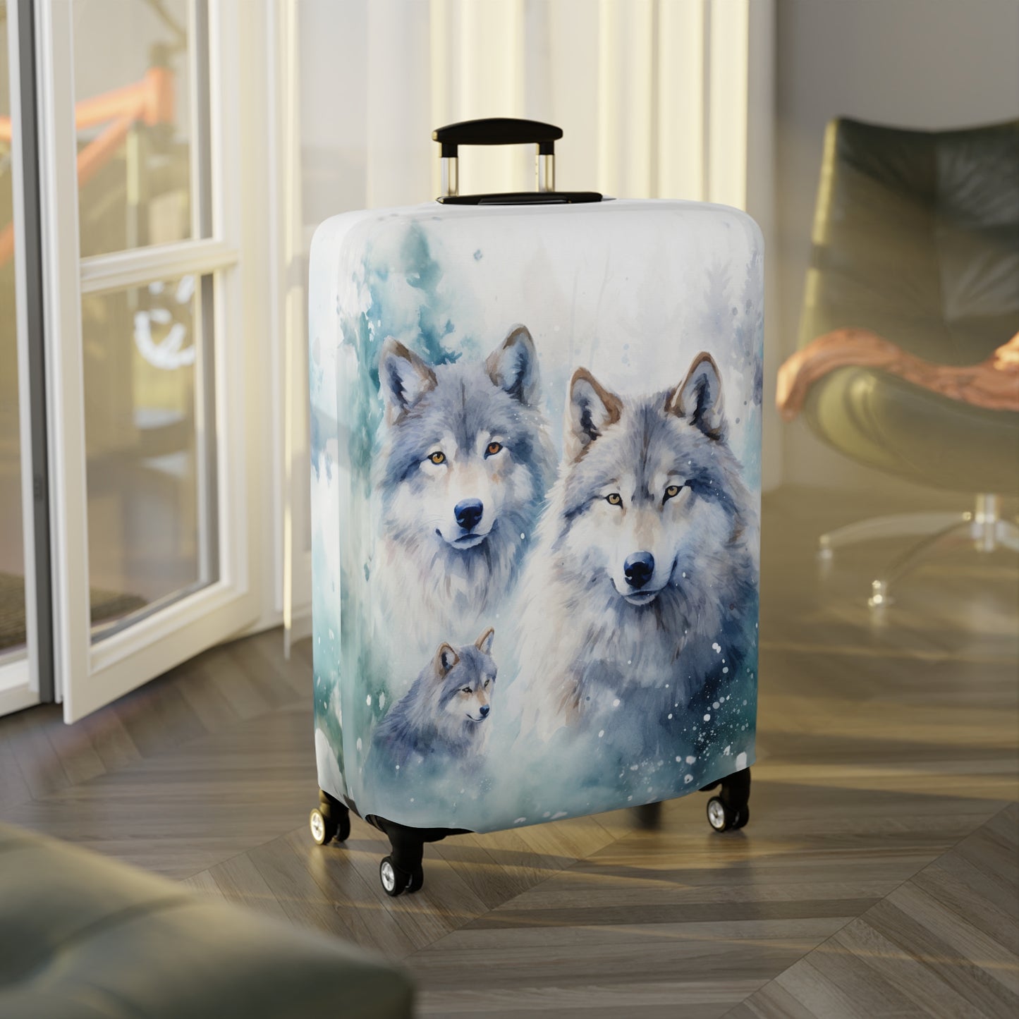 Luggage Cover, Wolves, awd-566