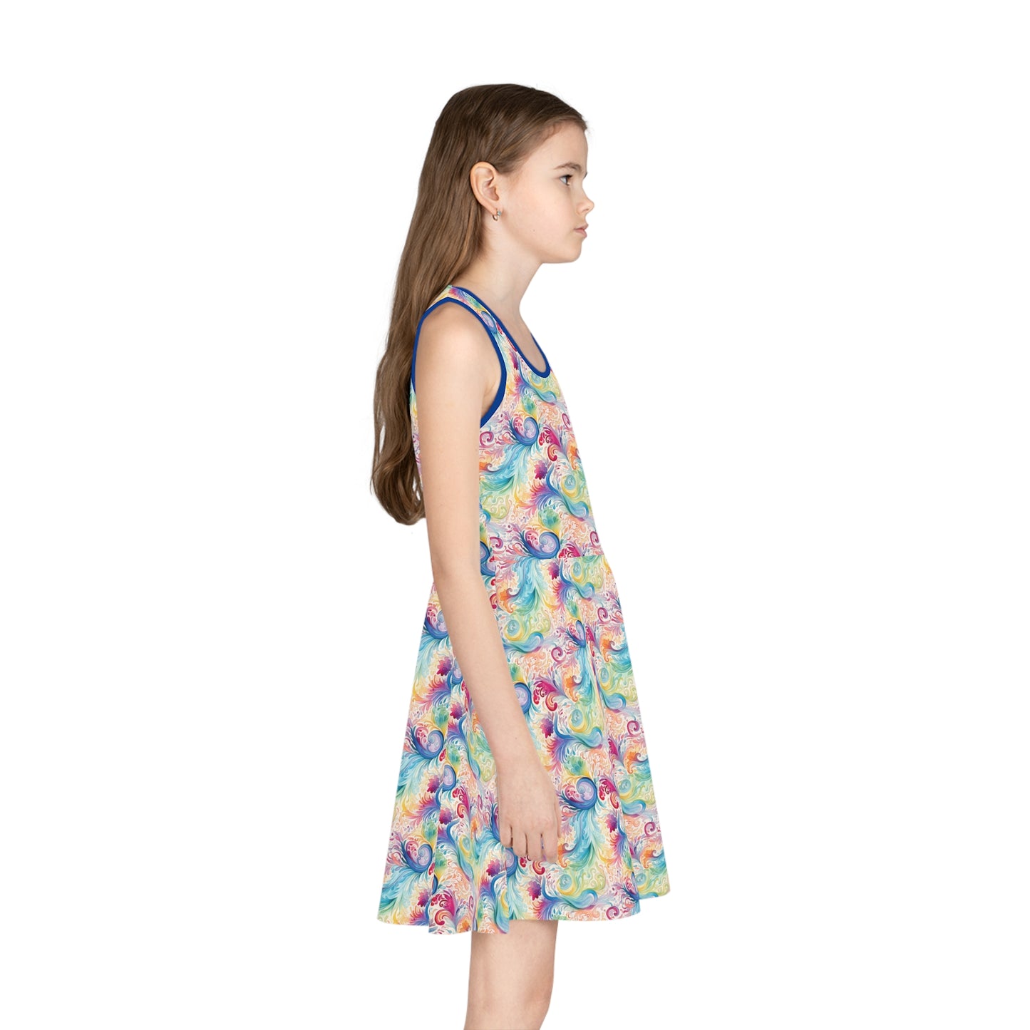 Girls' Sleeveless Sundress Rainbow Paisley