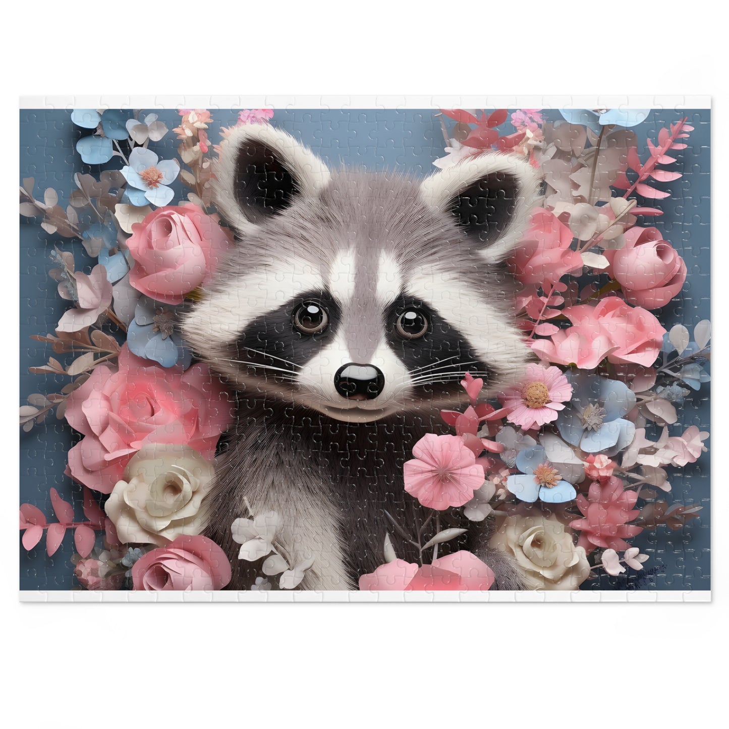 Puzzle, Racoon, Personalised/Non-Personalised (30, 110, 252, 500,1000-Piece) awd-563