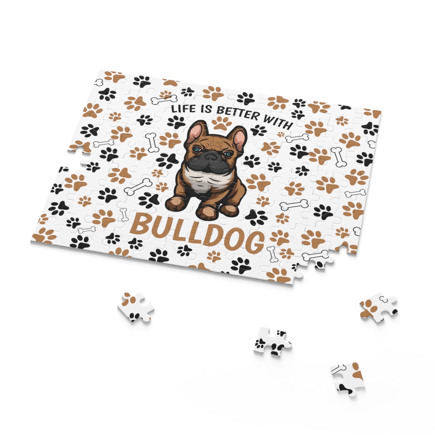 Puzzle, Life is Better with a Bulldog (120, 252, 500-Piece) awd-609