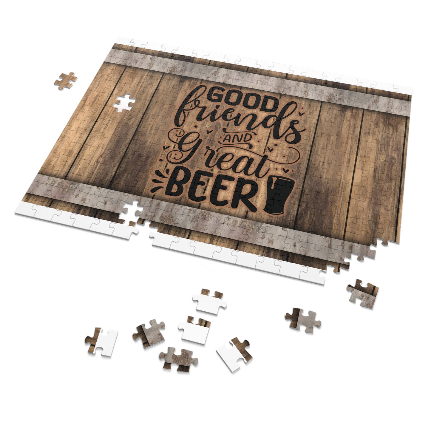 Puzzle, Good Friends Great Beer, Personalised/Non-Personalised (30, 110, 252, 500,1000-Piece) awd-567