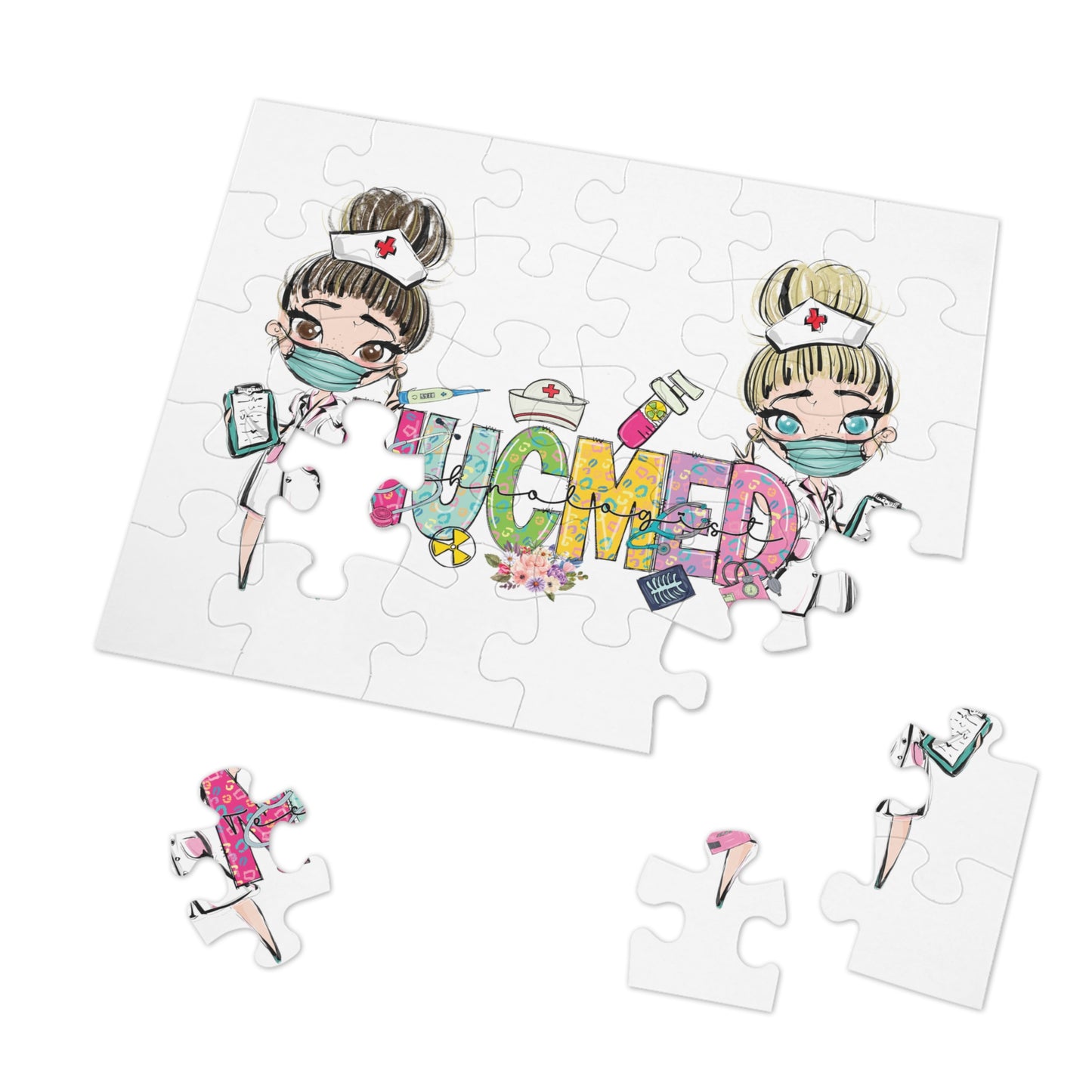 Jigsaw Puzzle, Christmas, NUCMED Nurse, Personalised/Non-Personalised (30, 110, 252, 500,1000-Piece)