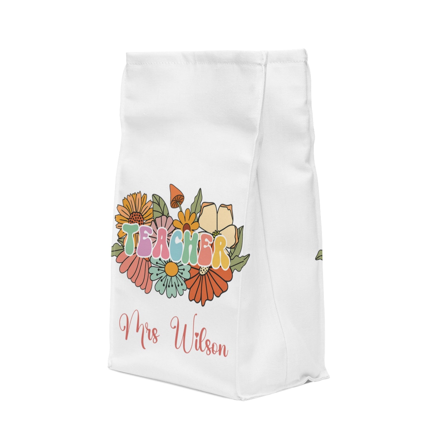 Personalised Insulated Lunch Bag, Teacher Lunch Bag, Retro Floral