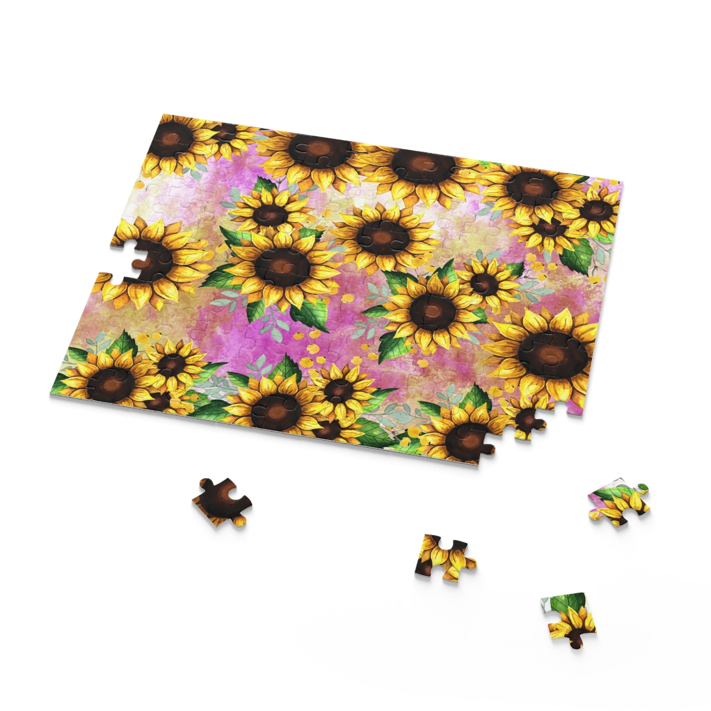 Personalised/Non-Personalised Puzzle, Sunflower (120, 252, 500-Piece)