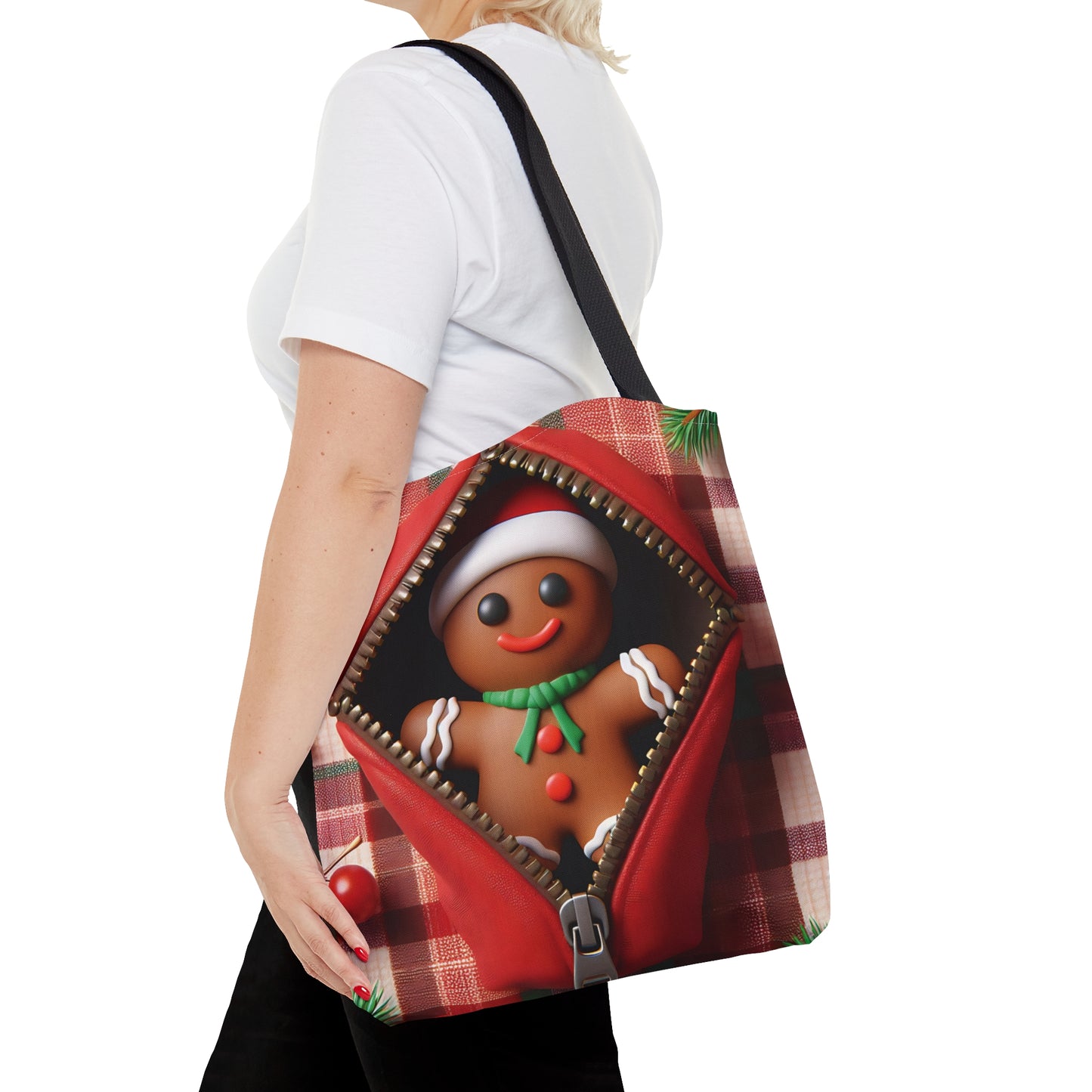 Tote Bag, Christmas, Gingerbread Man