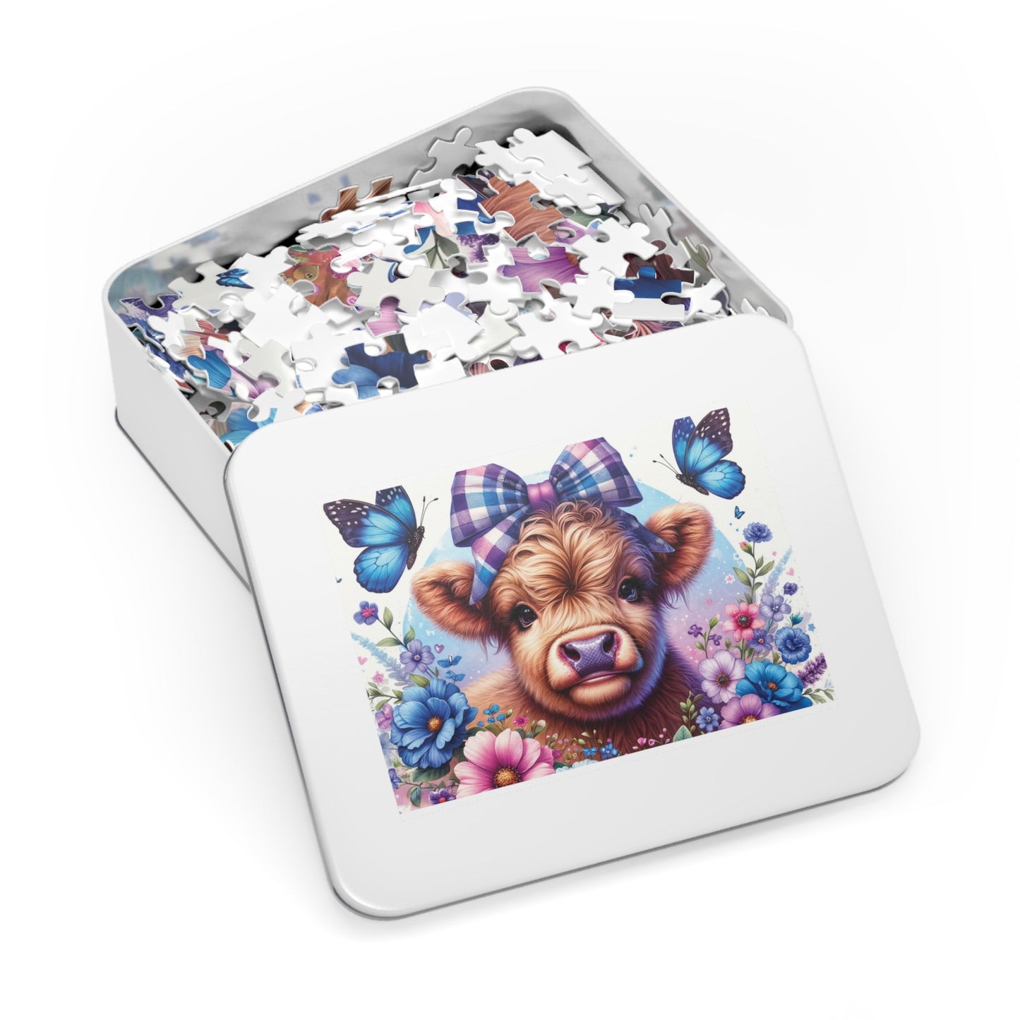 Jigsaw Puzzle, Highland Cow, Personalised/Non-Personalised (30, 110, 252, 500,1000-Piece)