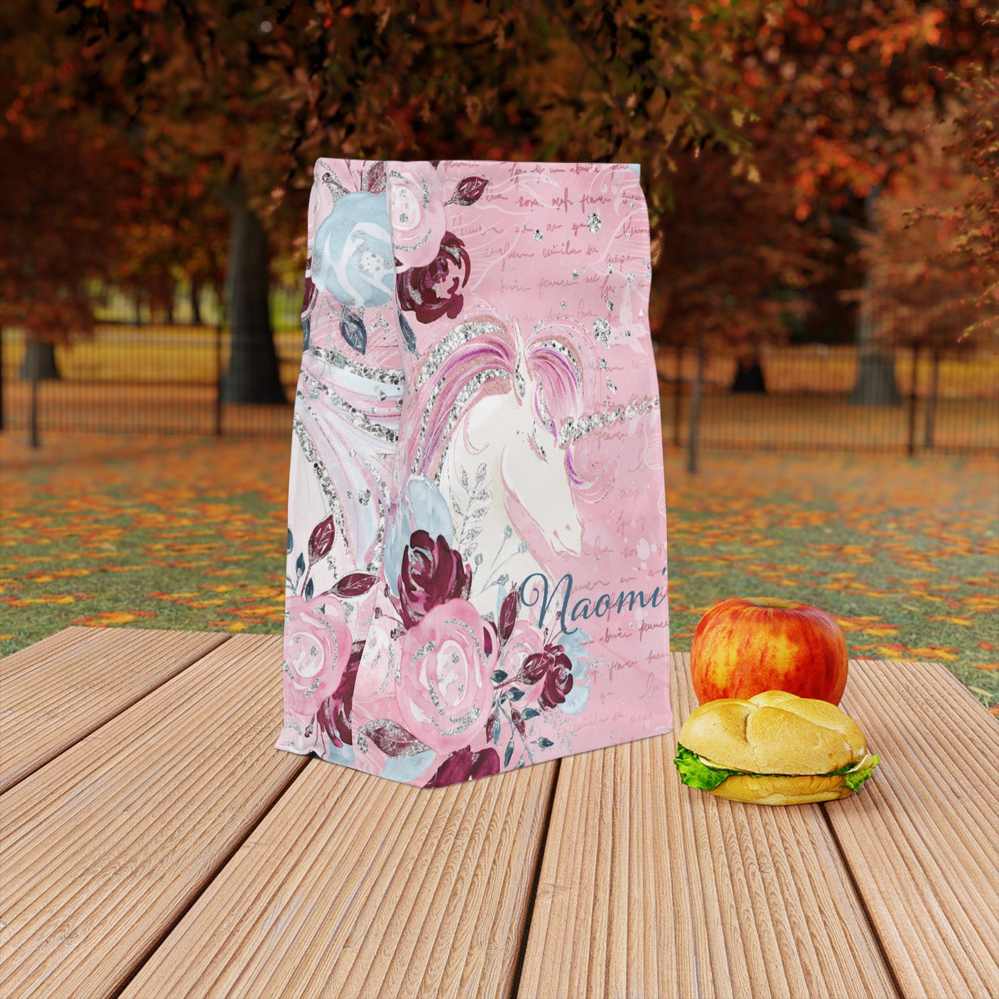 Personalised Insulated Lunch Bag, Unicorn Wishes Lunch Bag