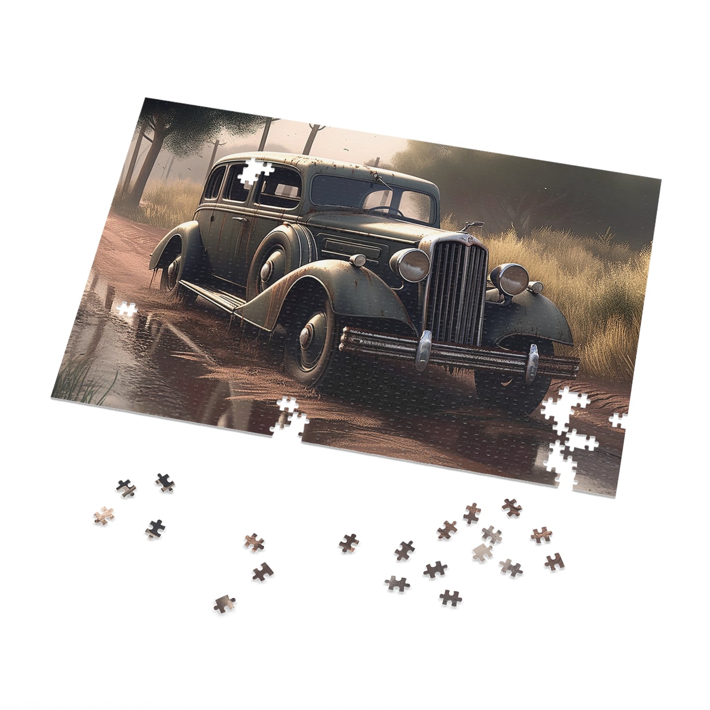 Jigsaw Puzzle, Vintage Car, Personalised/Non-Personalised (30, 110, 252, 500,1000-Piece)