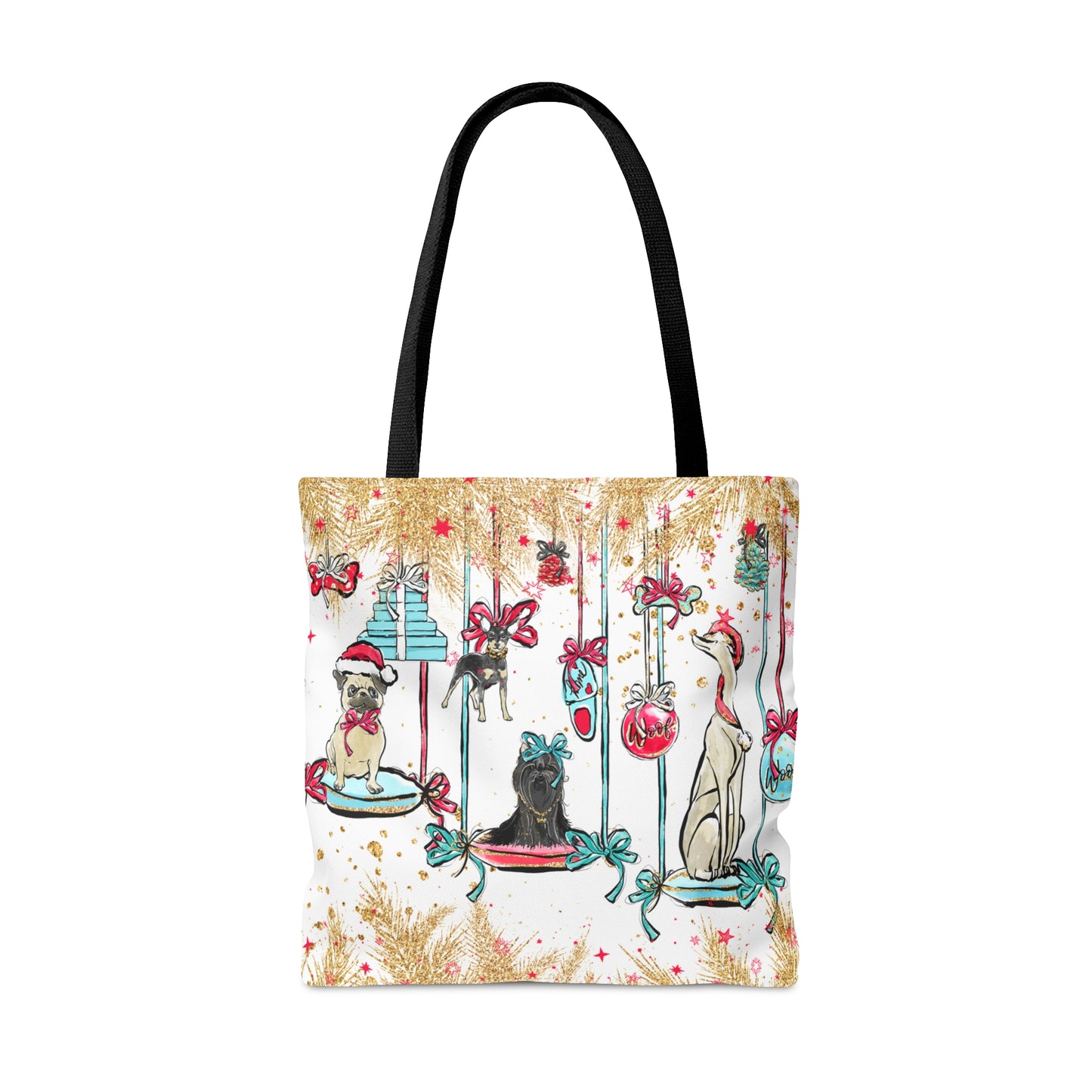 Tote Bag, Doggie Christmas Tote Bag