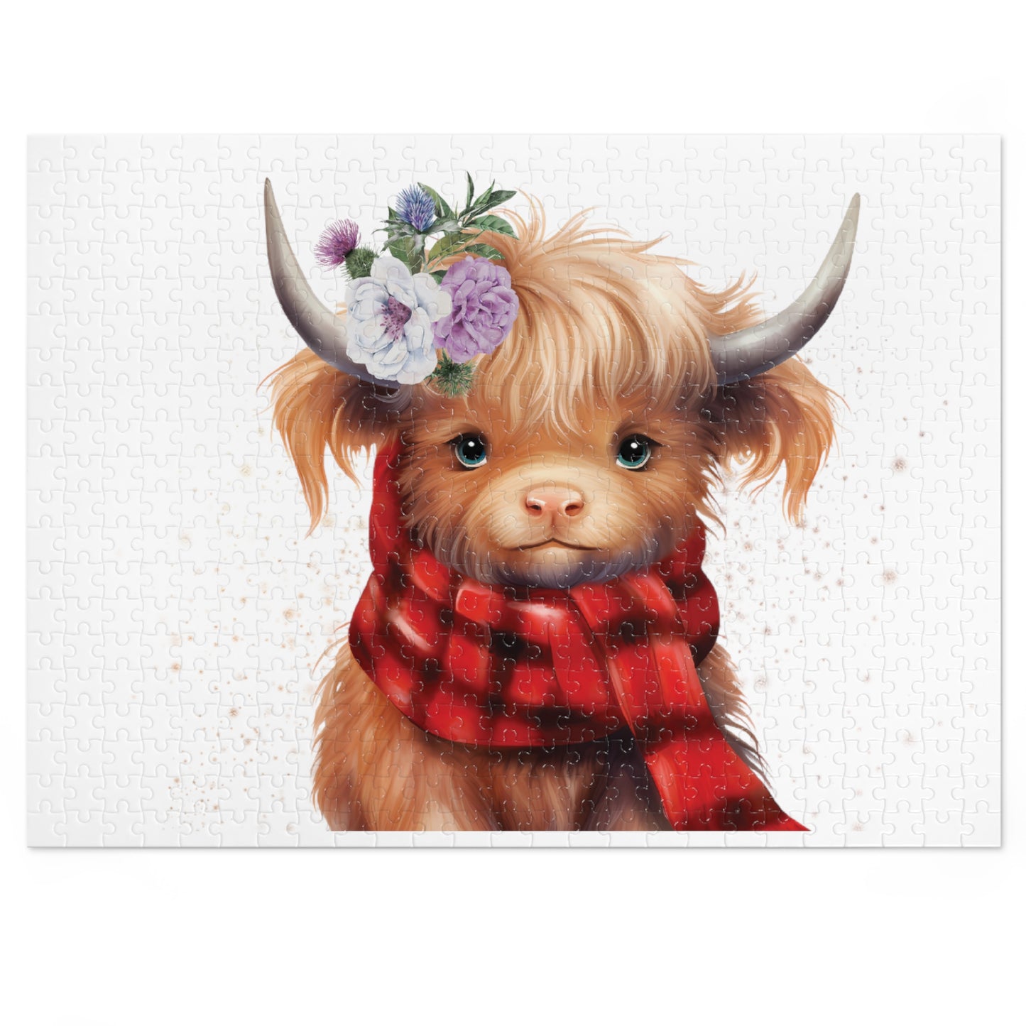 Puzzle, Highland Cow, Personalised/Non-Personalised (30, 110, 252, 500,1000-Piece)