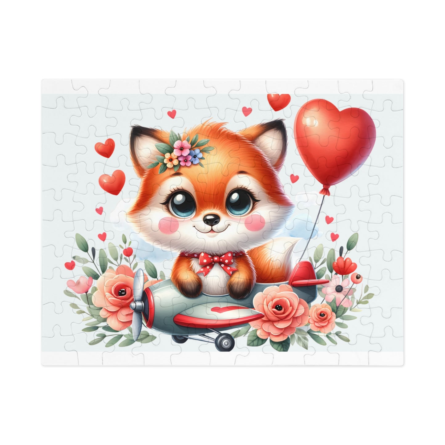 Jigsaw Puzzle, Fox in Plane, Personalised/Non-Personalised (30, 110, 252, 500,1000-Piece)