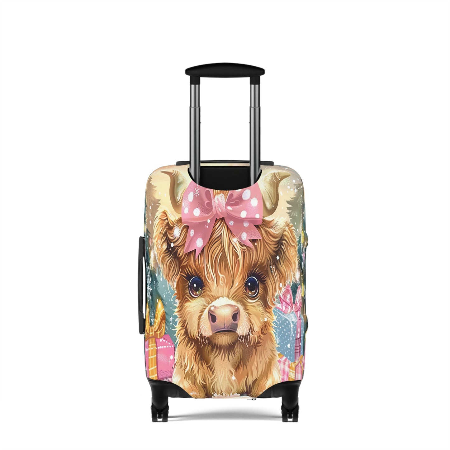 Luggage Cover, Christmas, Highland Cow, awd-3104