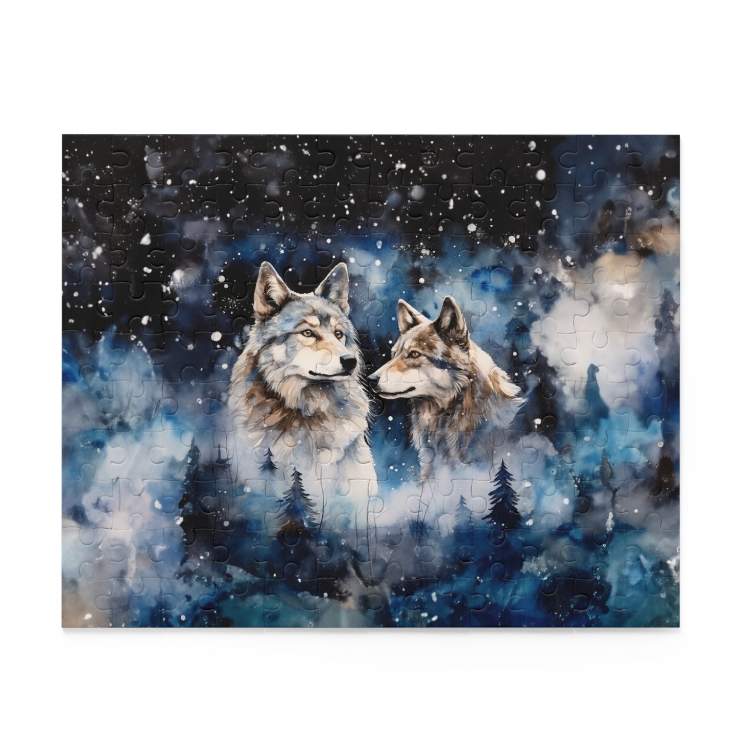 Personalised/Non-Personalised Puzzle, Wolves (120, 252, 500-Piece)