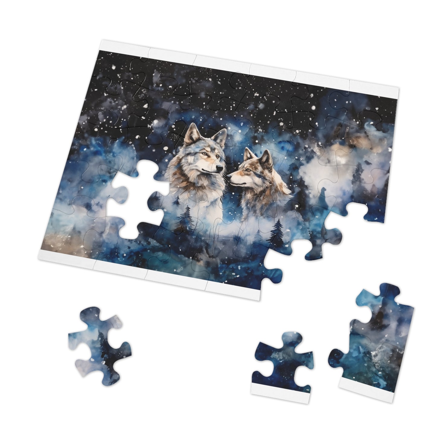 Puzzle, Wolves, Personalised/Non-Personalised (30, 110, 252, 500,1000-Piece)