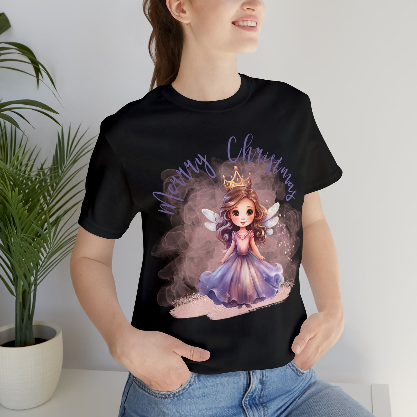 Unisex Jersey Short Sleeve Tee Christmas, Women's Fairy T-shirt - A00005