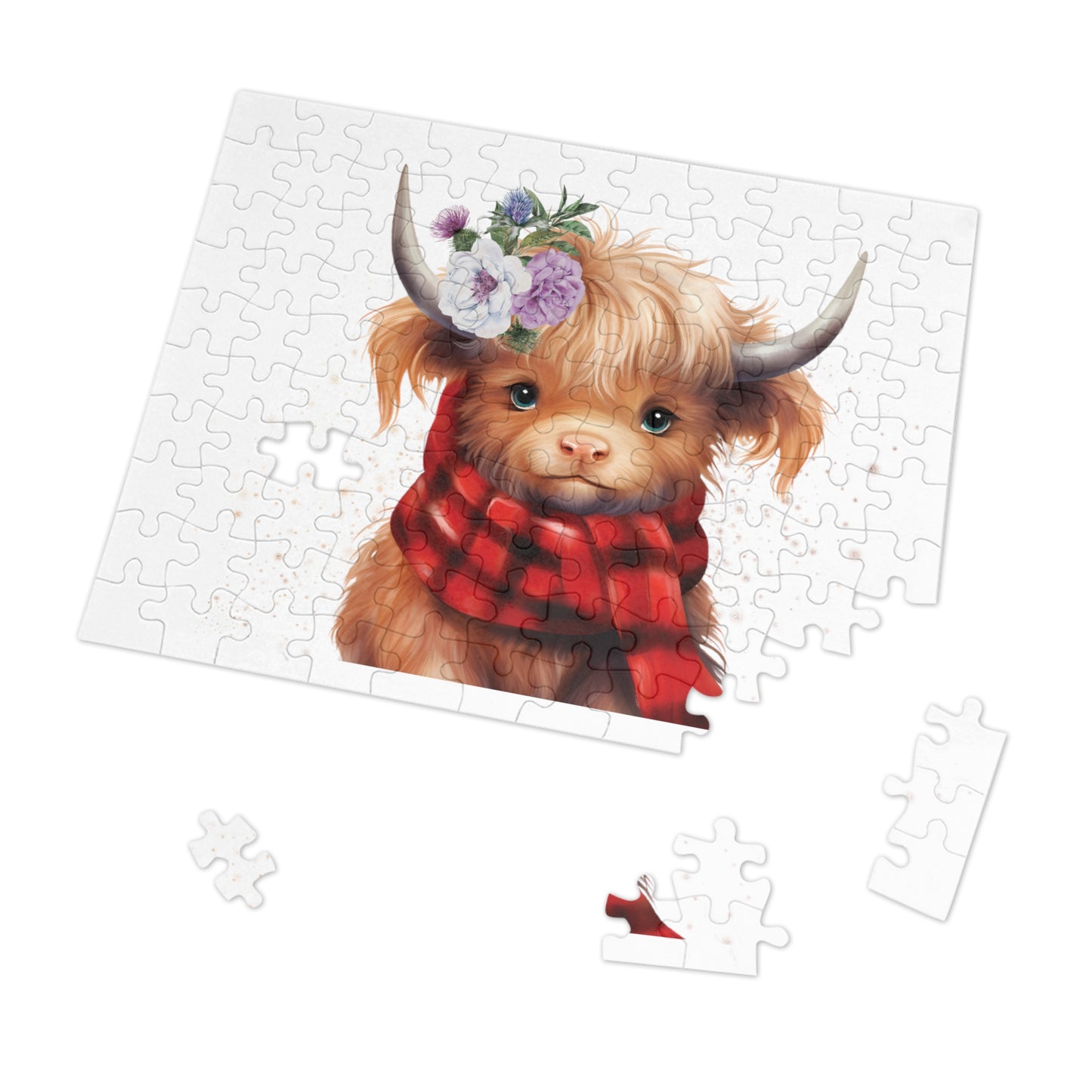 Puzzle, Highland Cow, Personalised/Non-Personalised (30, 110, 252, 500,1000-Piece)