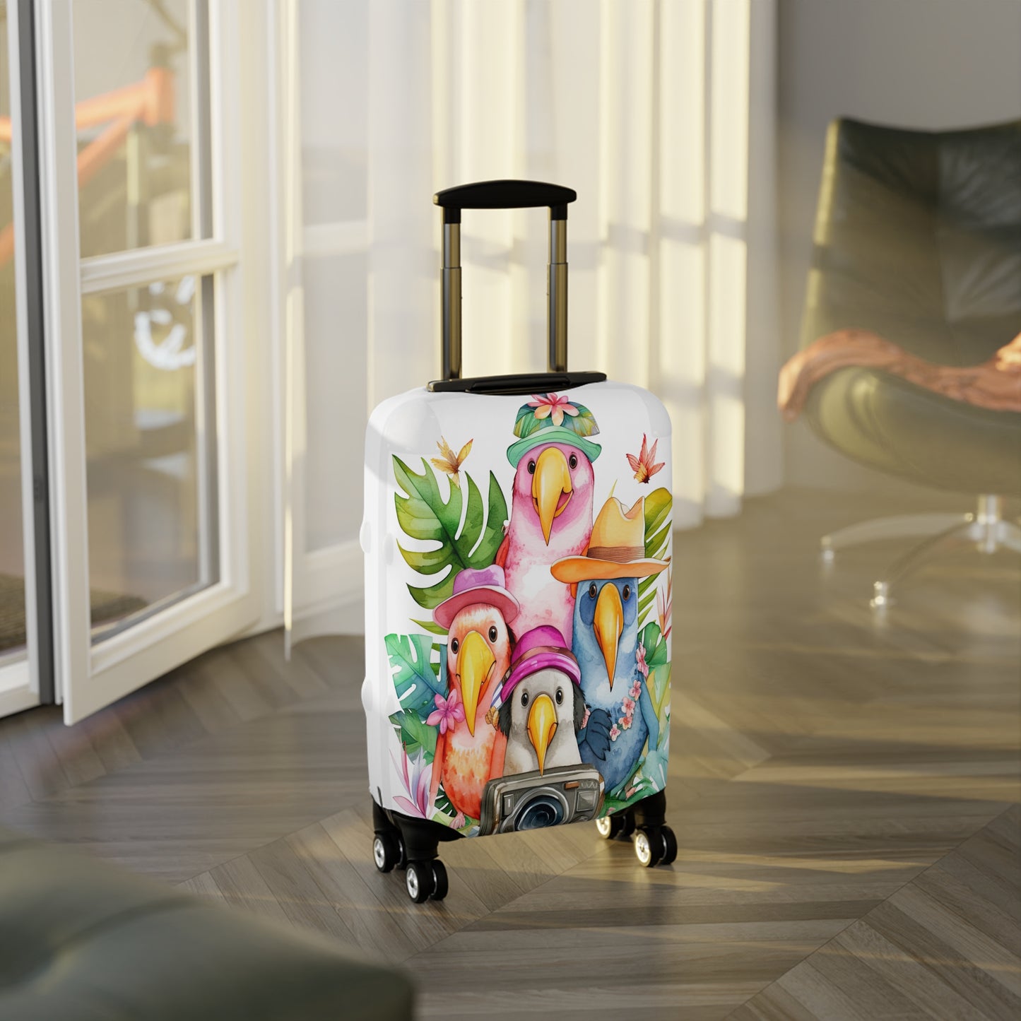 Luggage Cover, Parrots and Camera, awd-326