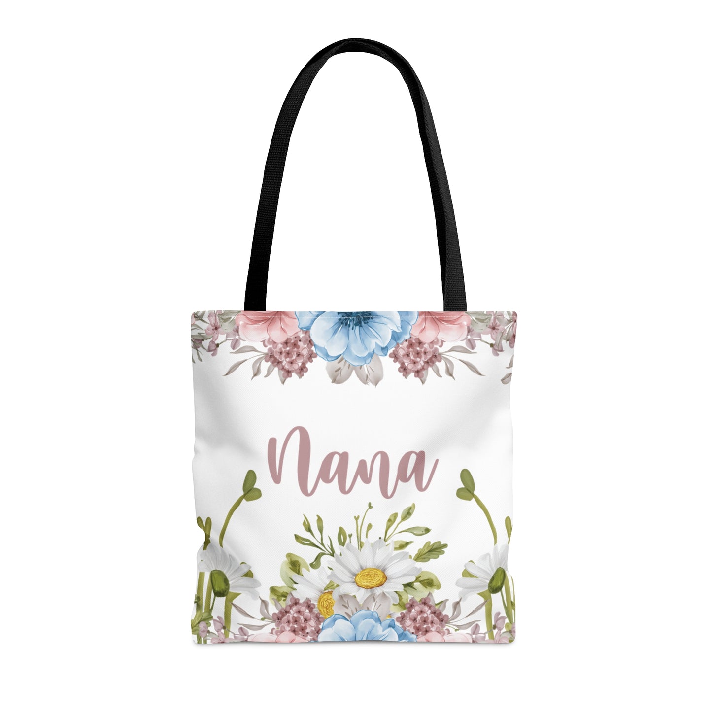 Personalised/Non-Personalised Tote Bag, Floral, Nana, Tote bag