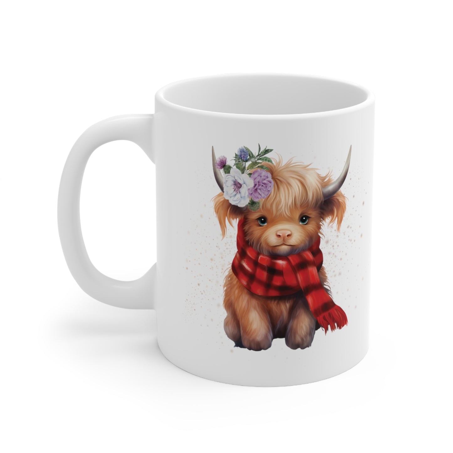 Personalised/Non Personalised Highland Cow, Ceramic Mug 11oz, Highland Cow Mug