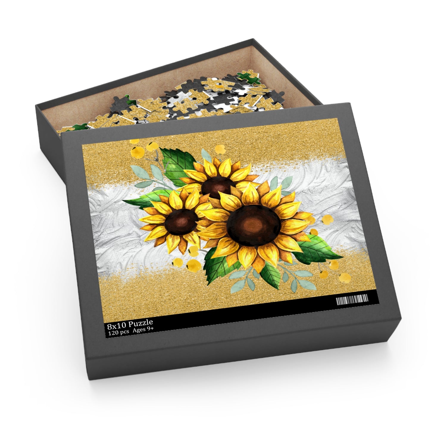 Personalised/Non-Personalised Puzzle, Sunflower (120, 252, 500-Piece)