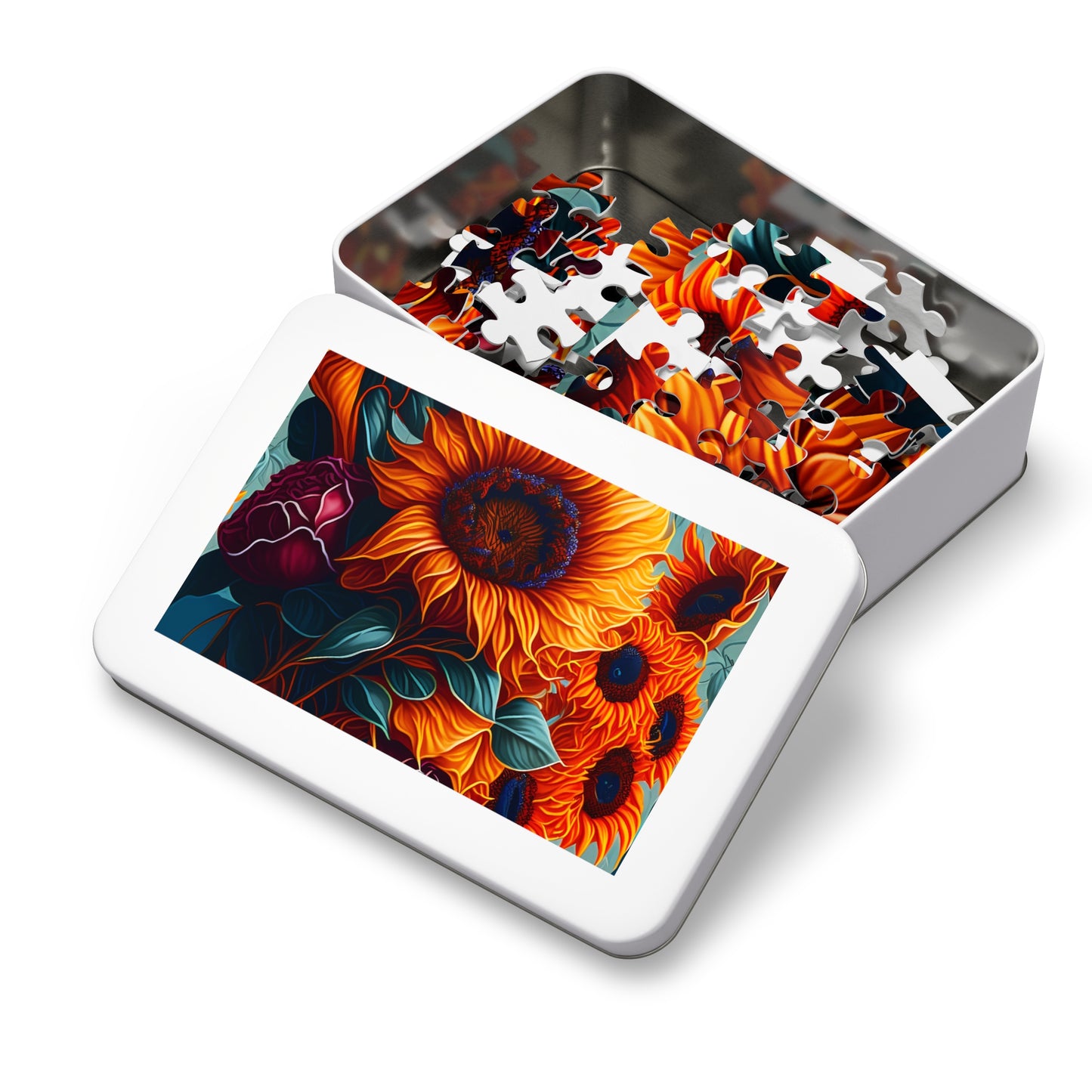 Puzzle, Sunflower, Personalised/Non-Personalised (30, 110, 252, 500,1000-Piece) awd-625