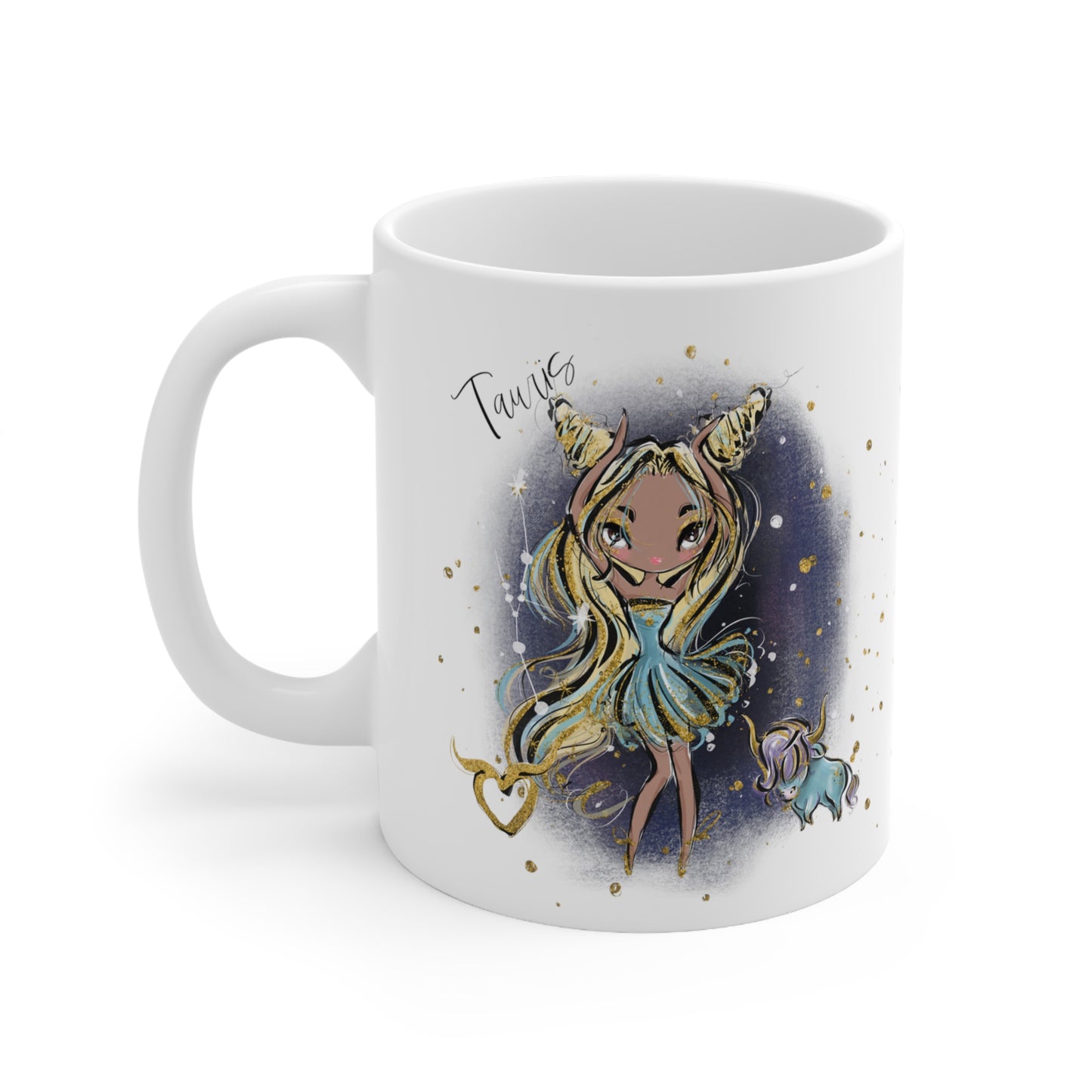 Personalised/Non Personalised Zodiac Sign, Taurus, Ceramic Mug 11oz