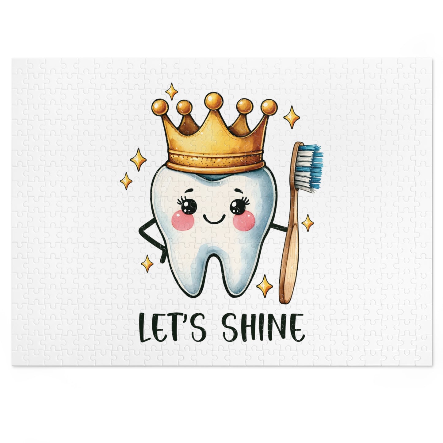 Jigsaw Puzzle, Dentist, Tooth, Let's Shine, Personalised/Non-Personalised (30, 110, 252, 500,1000-Piece)