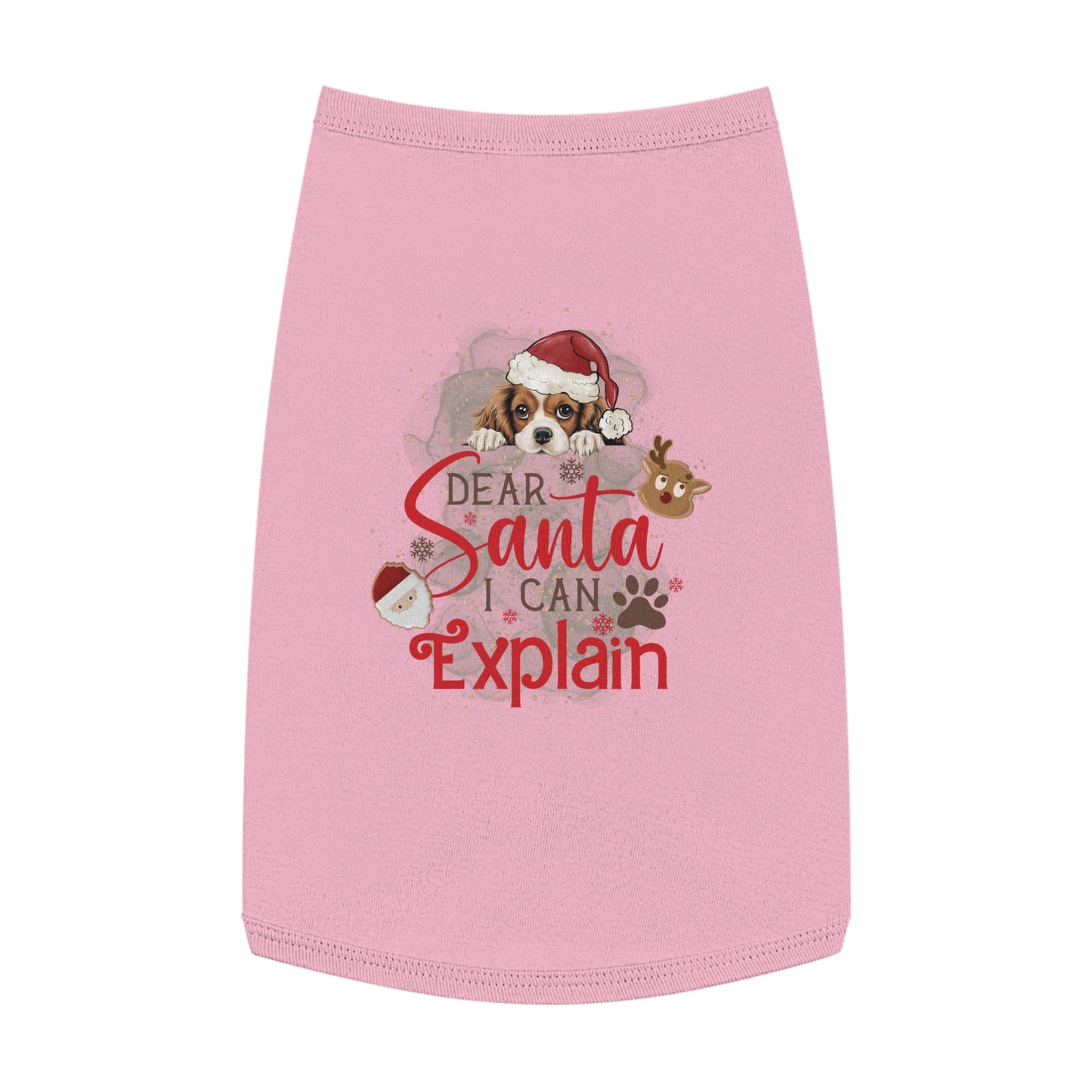 Pet Tank Top, Santa I Can Explain, Christmas Pet Tank Top