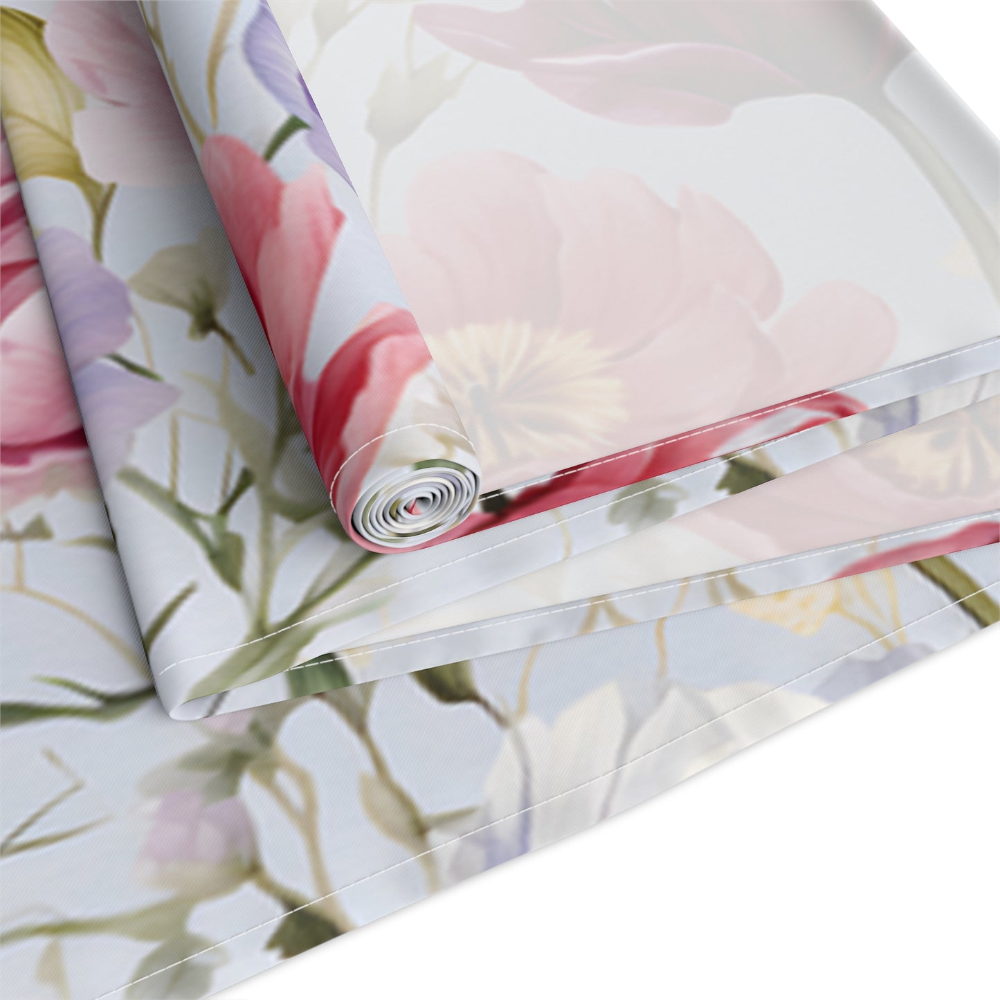 Floral Table Runner, Cotton Twill and Poly Available