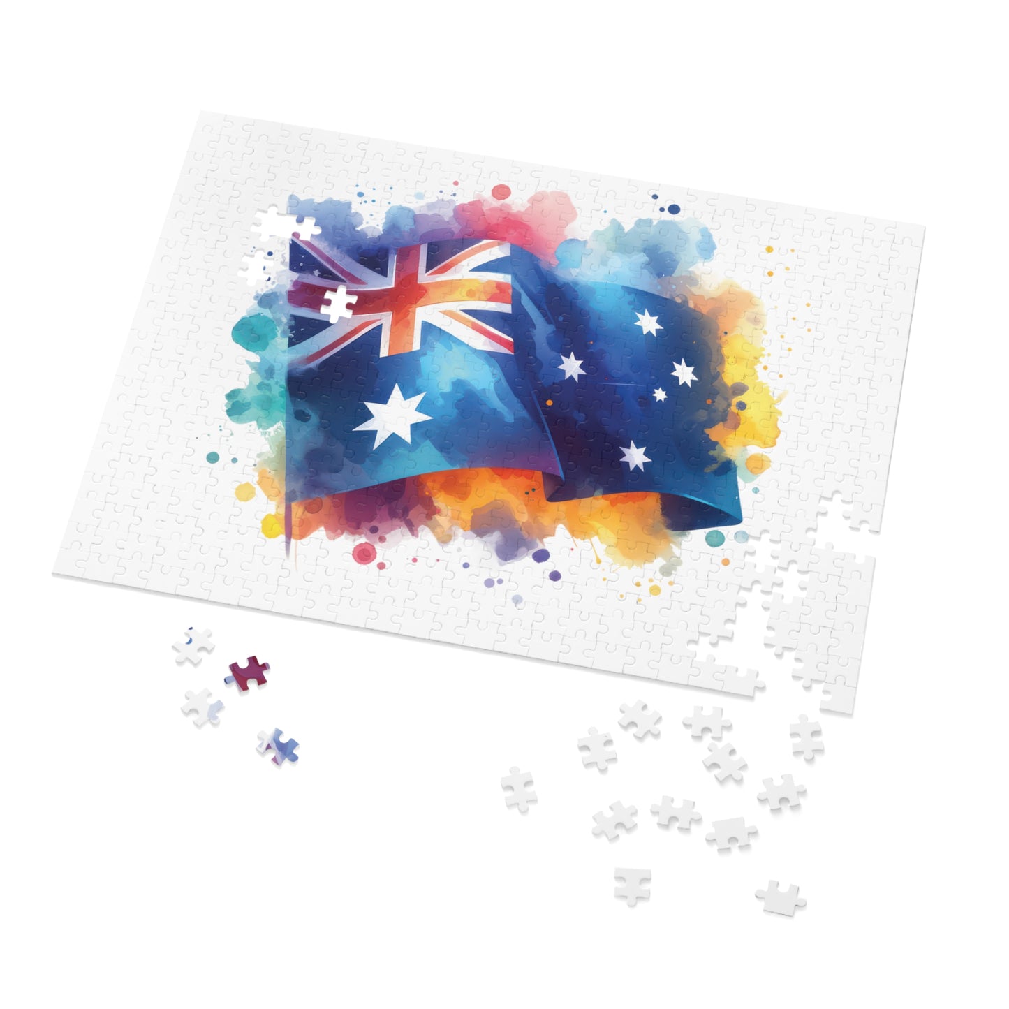 Jigsaw Puzzle in Tin, Australian Flag, Personalised/Non-Personalised, awd-1336 (30, 110, 252, 500,1000-Piece)