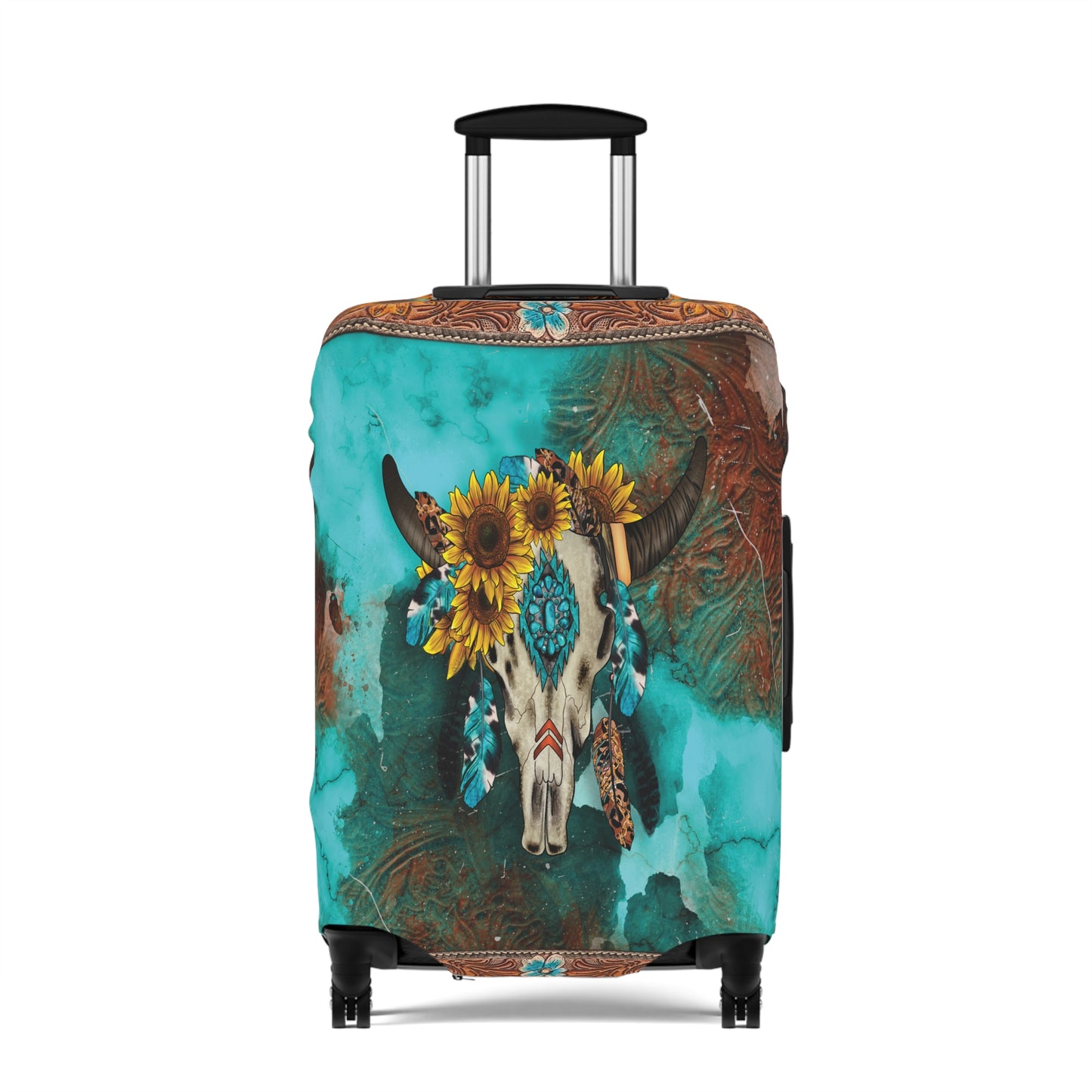 Luggage Cover, Country and Western, skull, awd-032