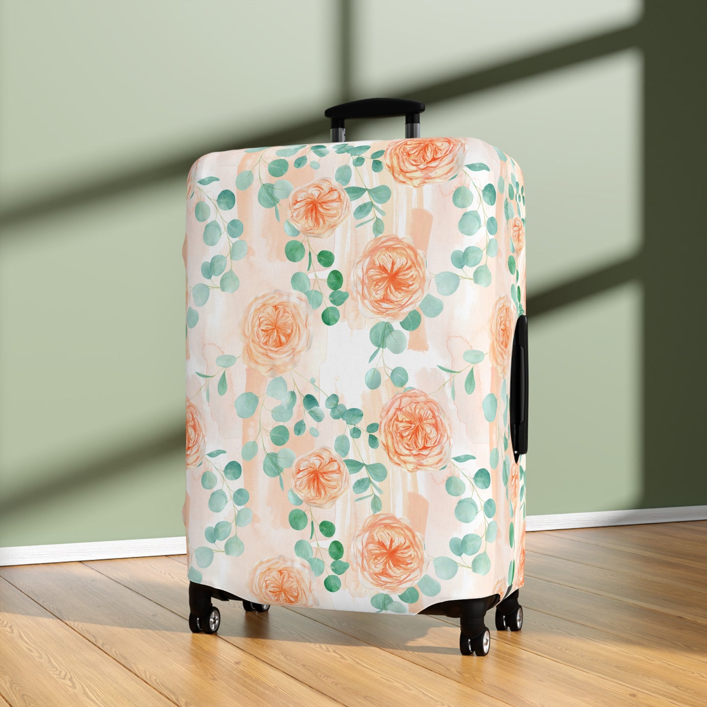 Luggage Cover, Eucalyptus and Roses