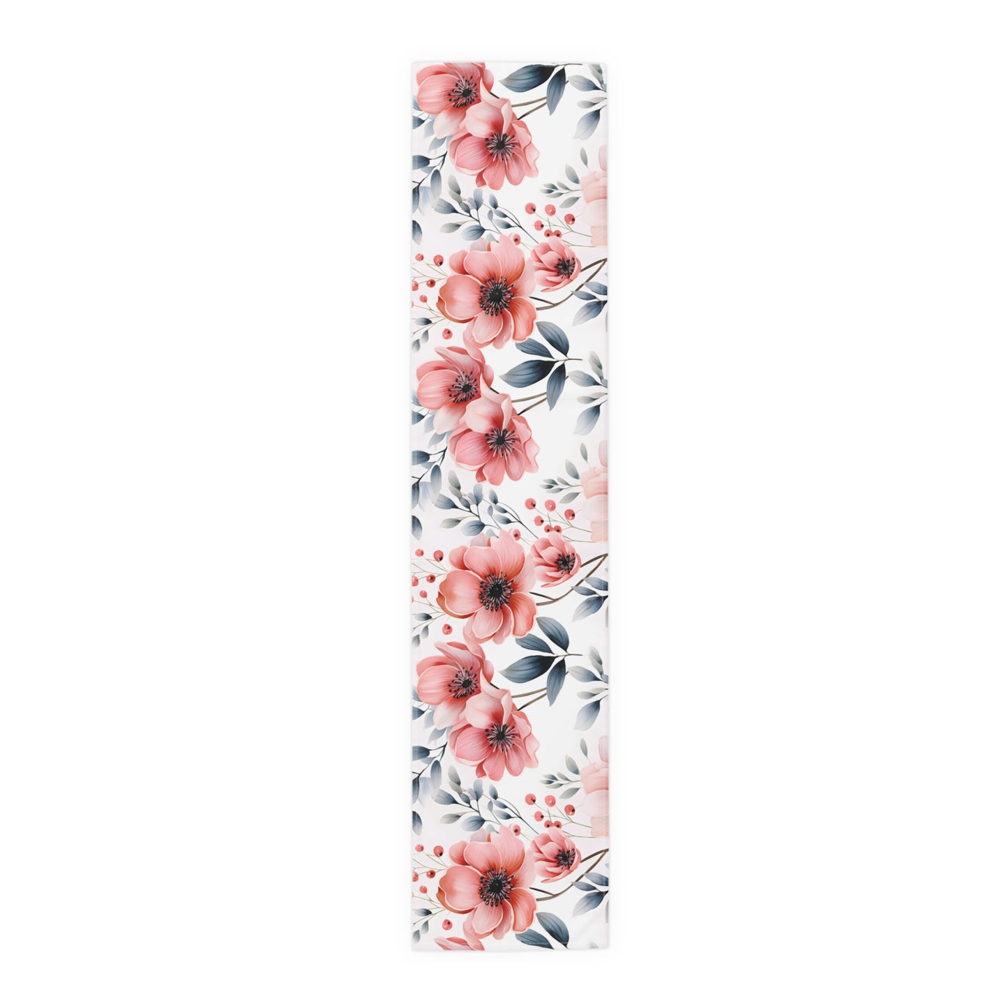 Floral Table Runner, Cotton Twill and Poly Available