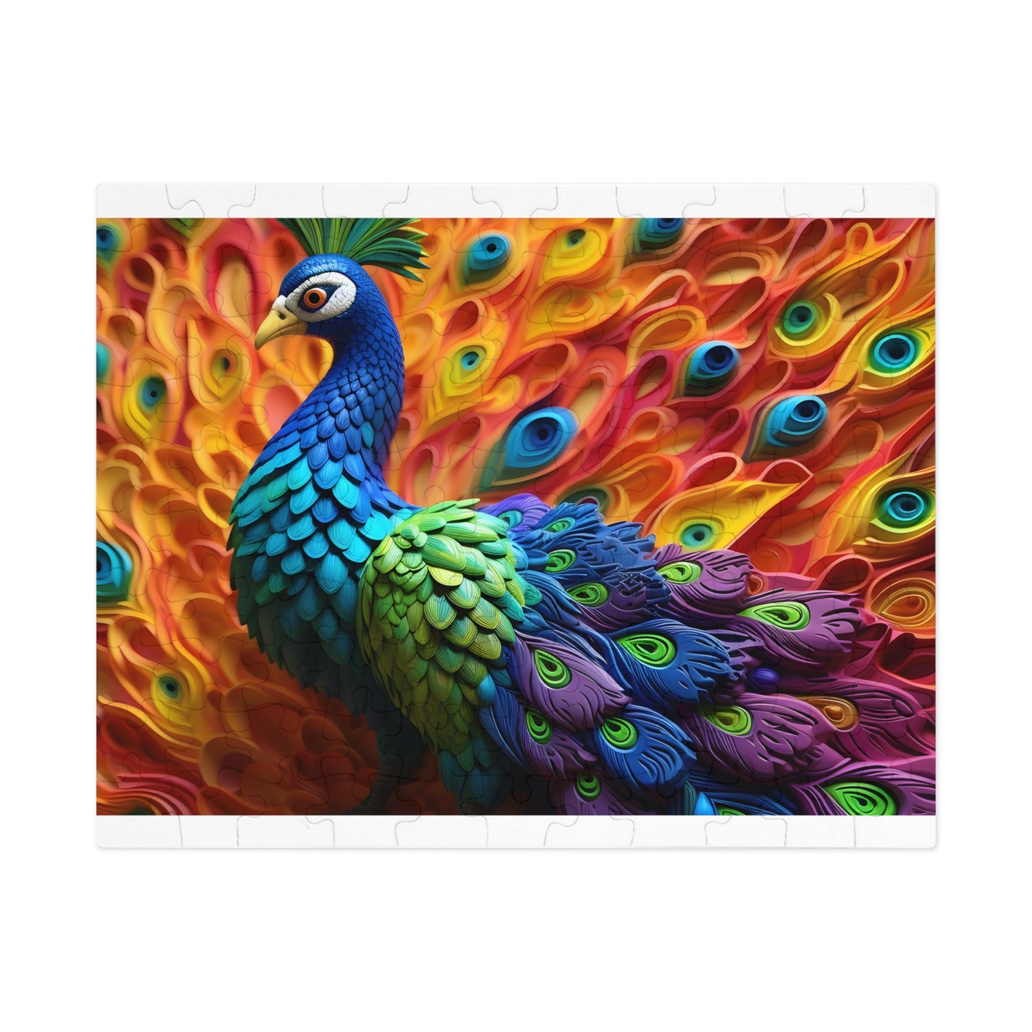 Puzzle, Peacock, Personalised/Non-Personalised (30, 110, 252, 500,1000-Piece) awd-575