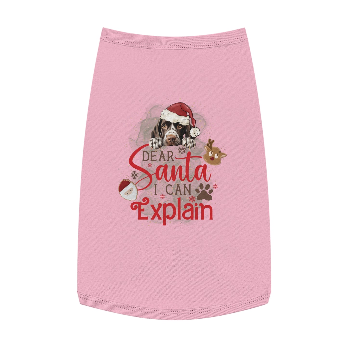 Pet Tank Top, Santa I Can Explain, Christmas Pet Tank Top