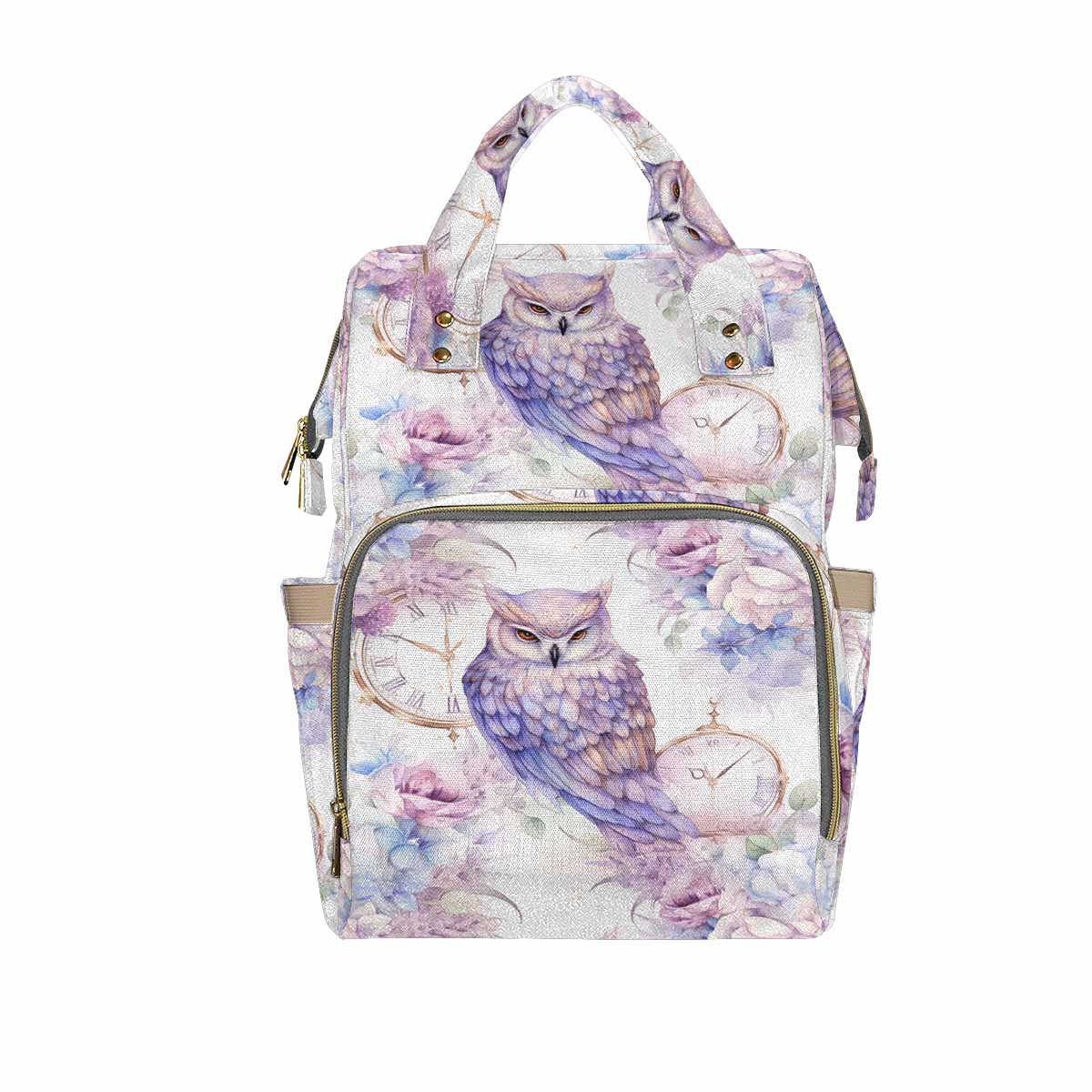 Pastel Owls  Diaper Bag Backpack