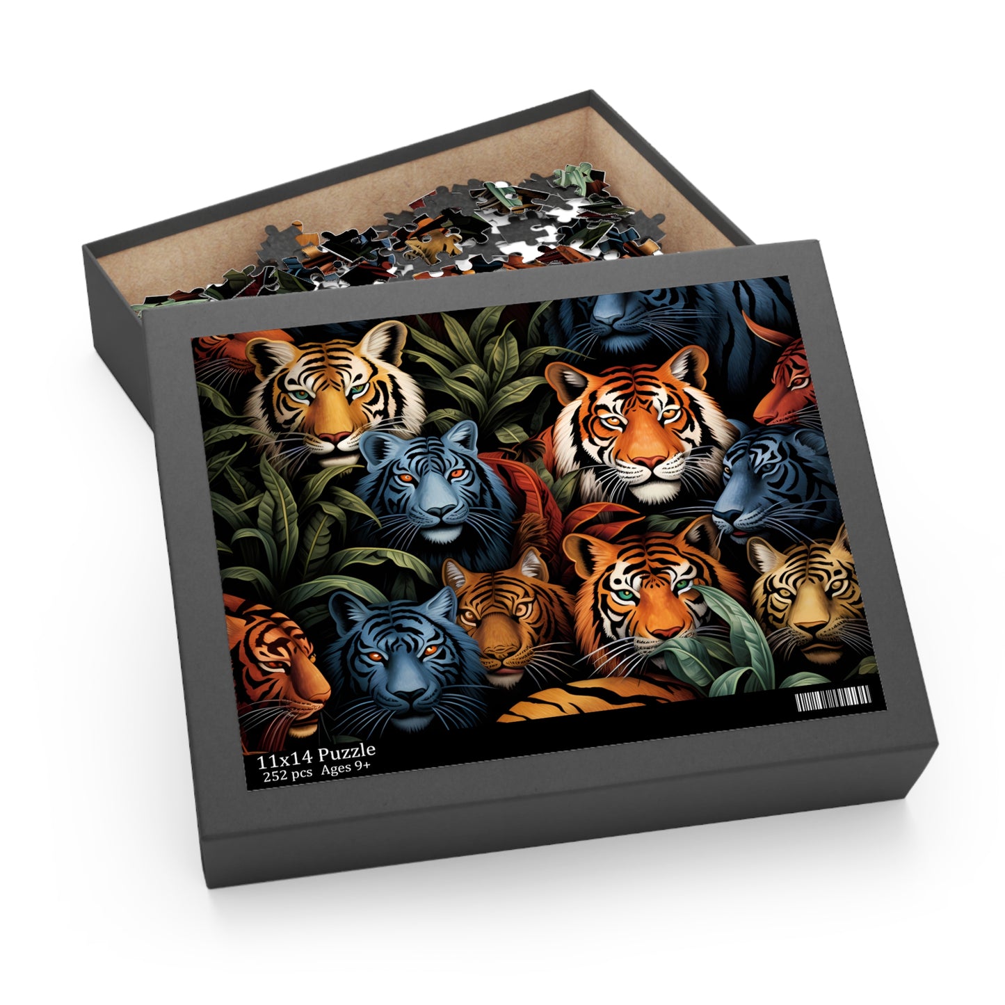 Personalised/Non-Personalised Puzzle, Tiger (120, 252, 500-Piece)