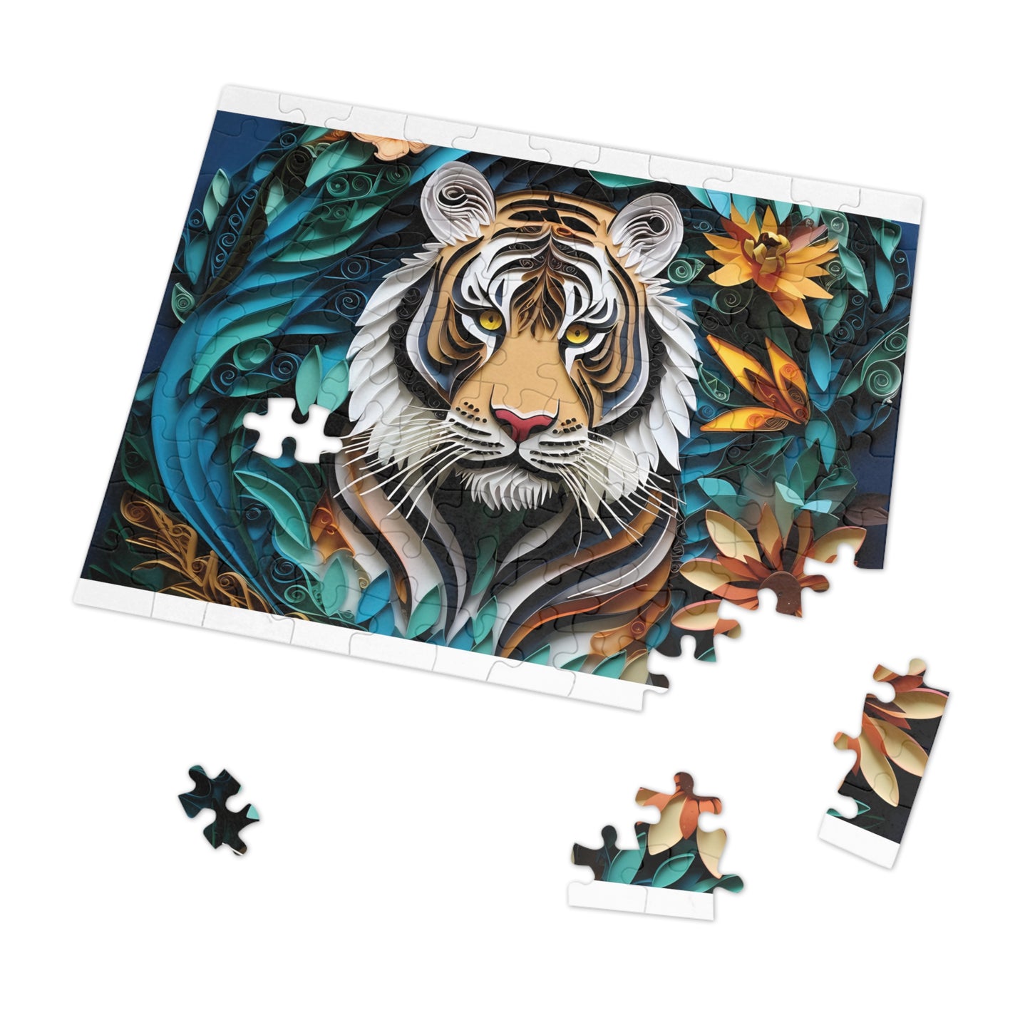 Jigsaw Puzzle, Tiger, Personalised/Non-Personalised (30, 110, 252, 500,1000-Piece)