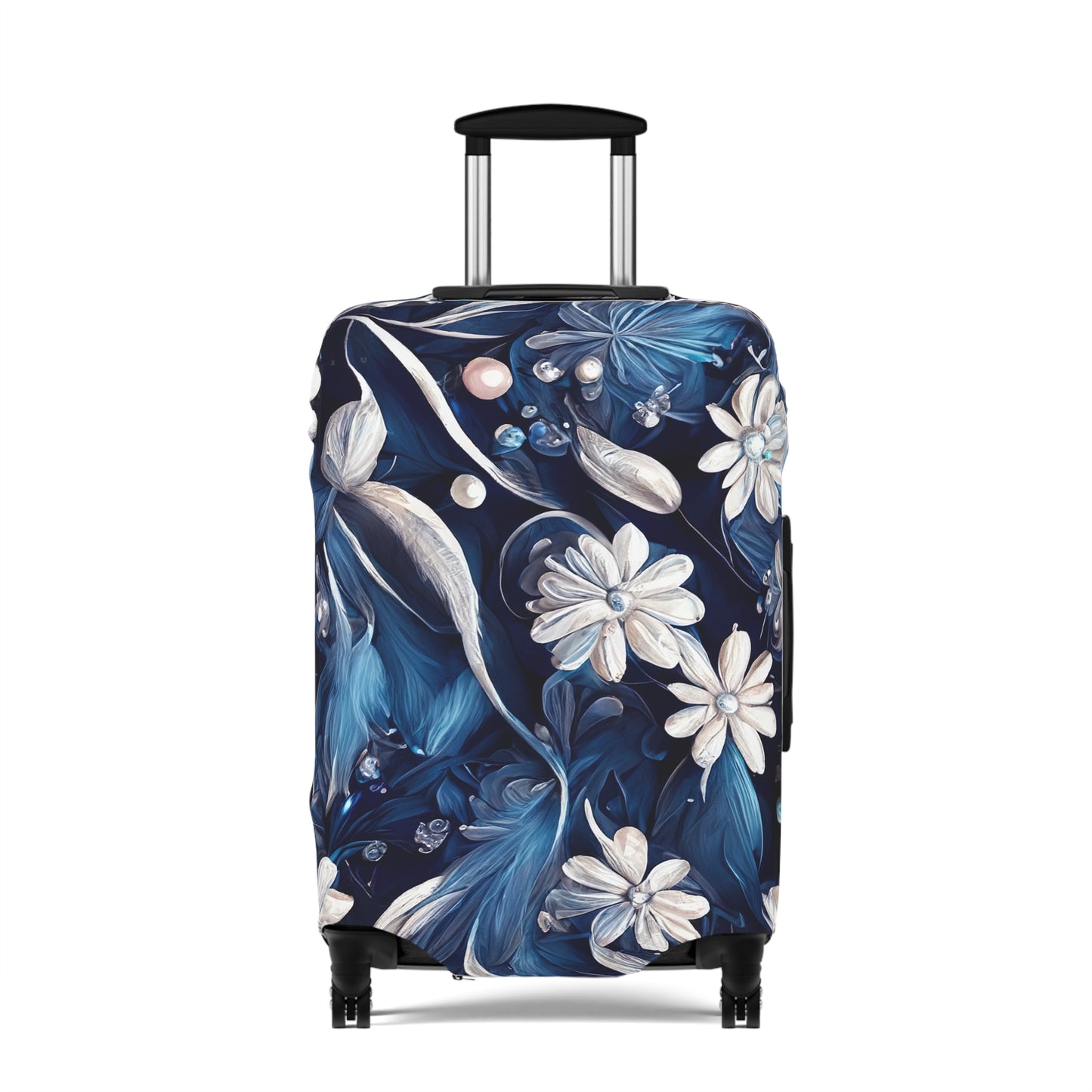 Luggage Cover, Blue Floral