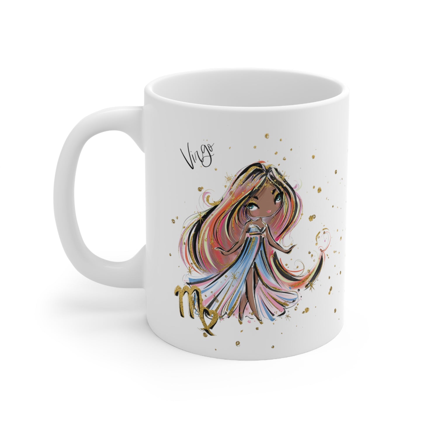 Personalised/Non Personalised Zodiac Sign, Virgo, Ceramic Mug 11oz