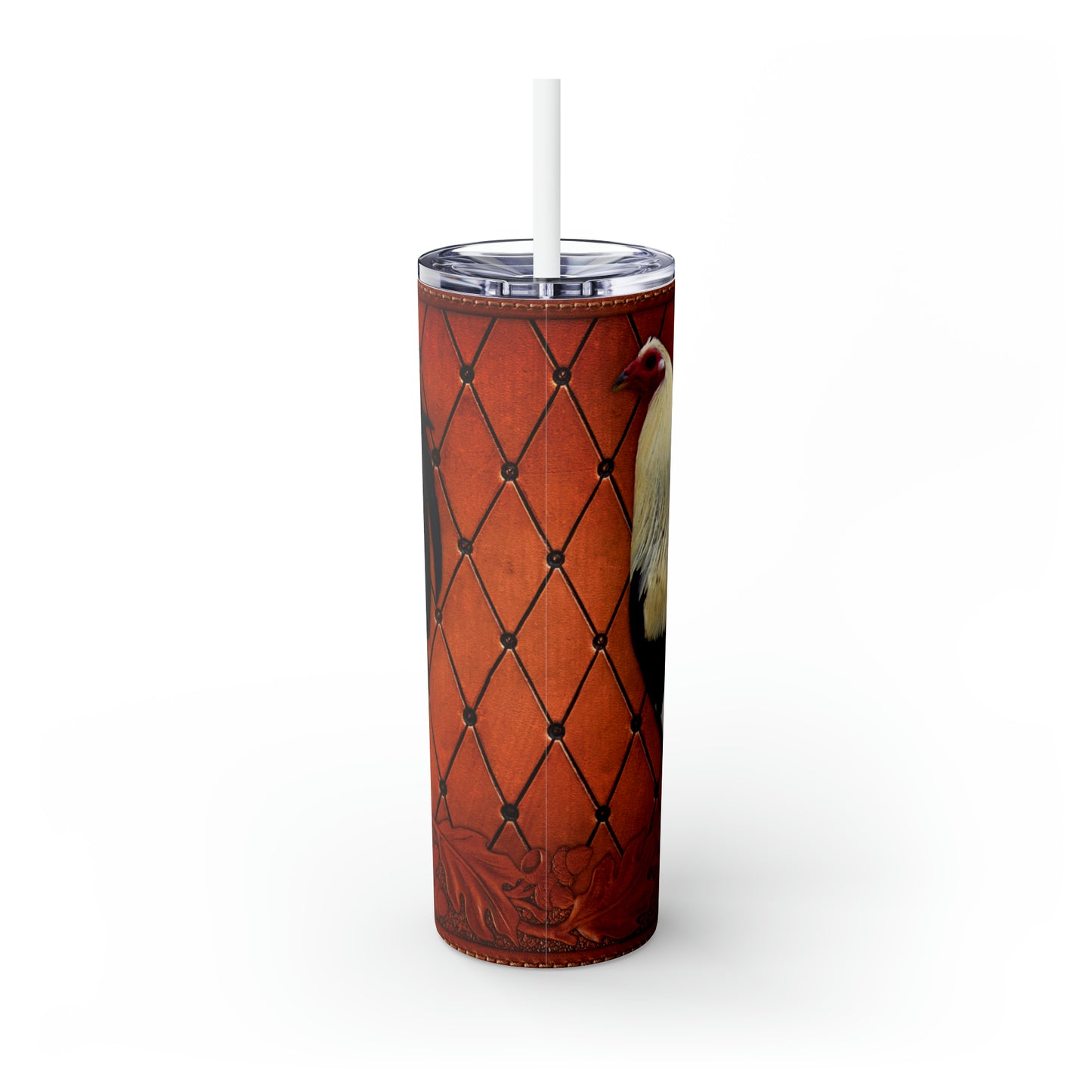 Skinny Tumbler with Straw, 20oz Rooster, awd-429