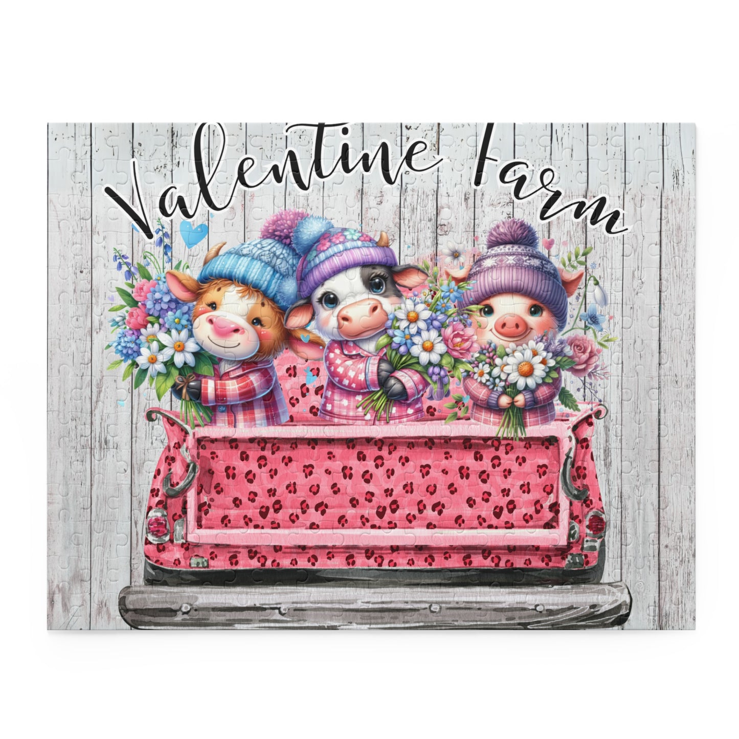 Personalised/Non-Personalised Puzzle, Valentine Farm (120, 252, 500-Piece)