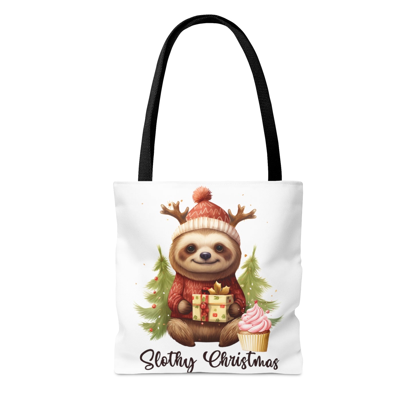 Tote Bag, Christmas, Sloth, Personalised/Non-Personalised Tote bag