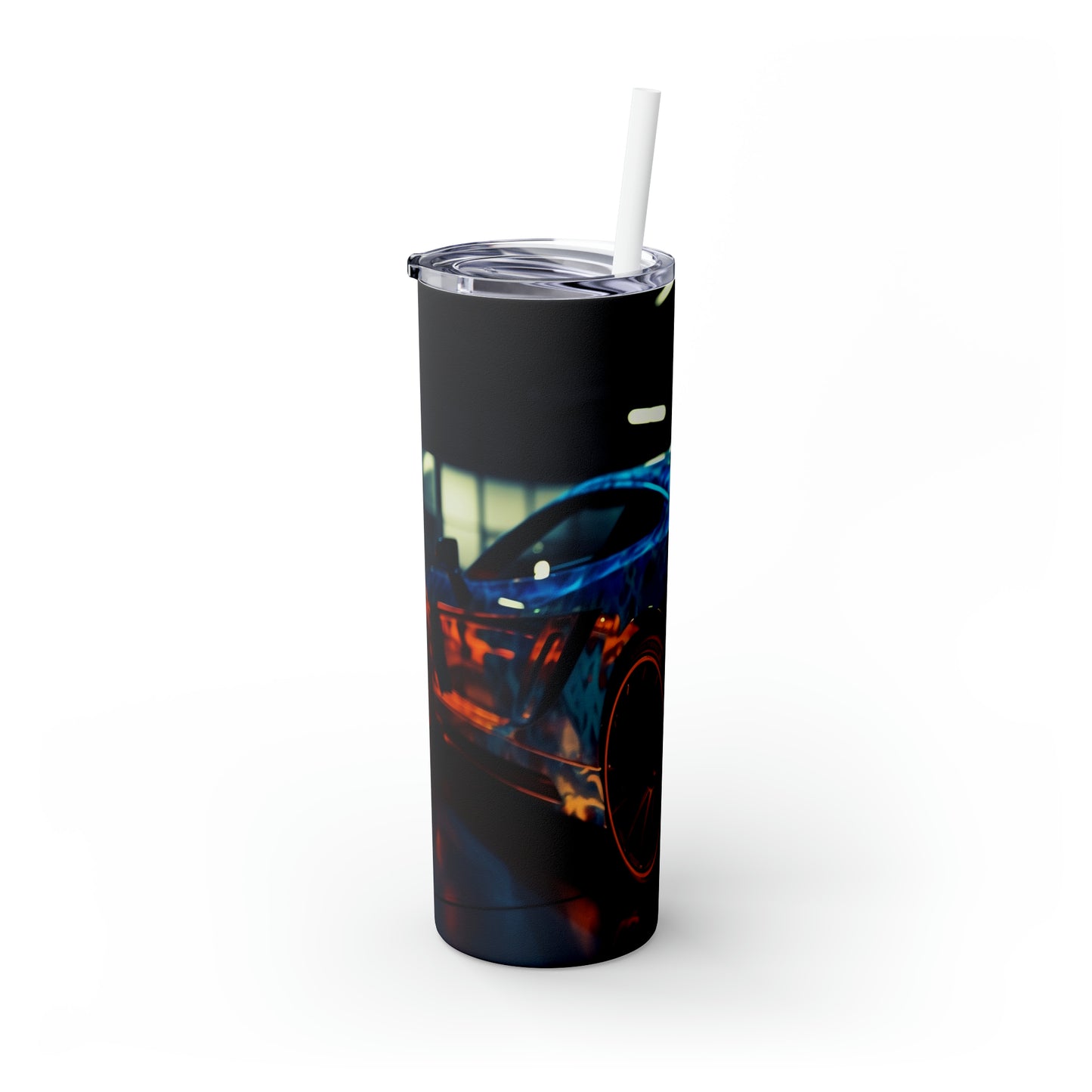 Skinny Tumbler with Straw, 20oz, Car