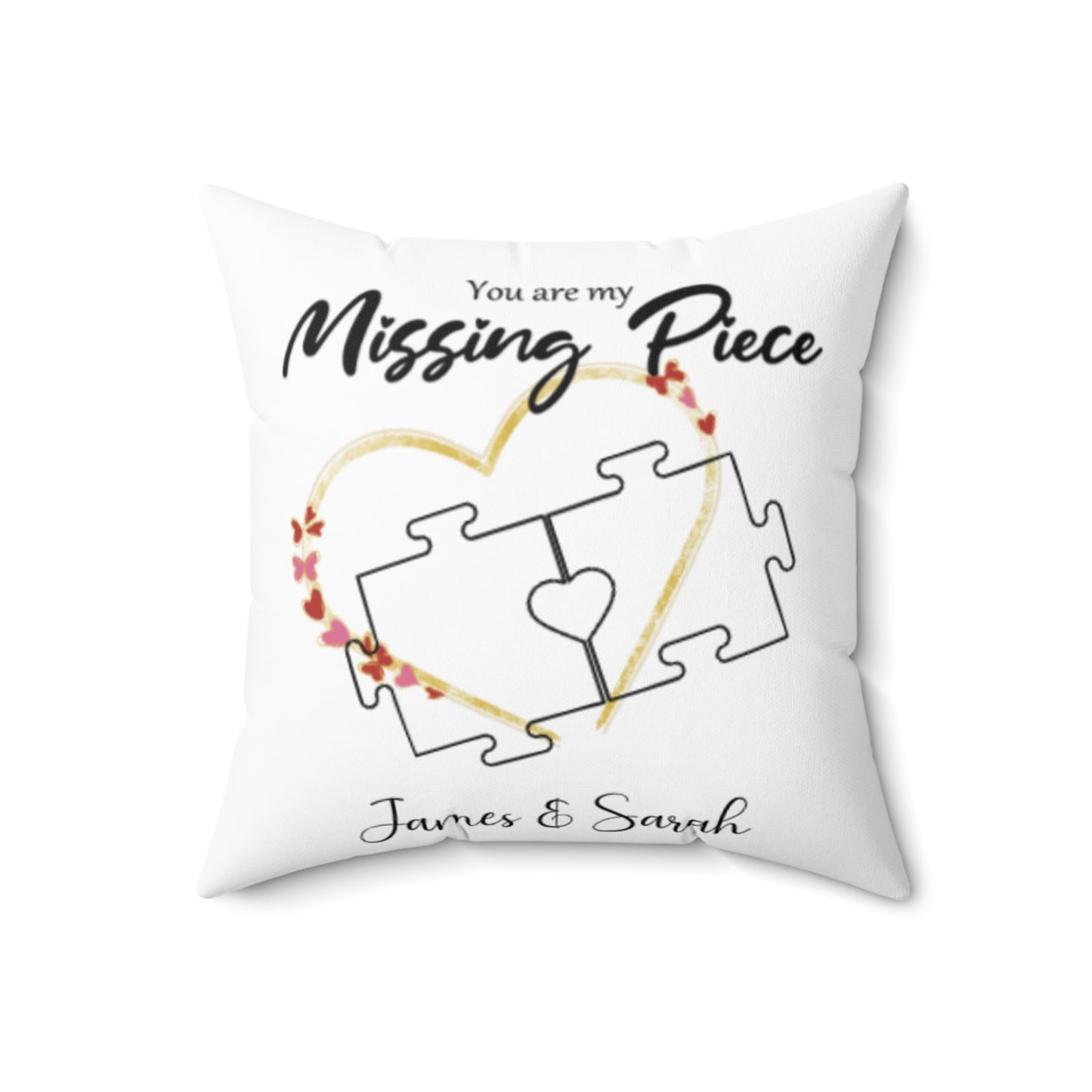 Personalised Photo You are My Missing Piece Pillow