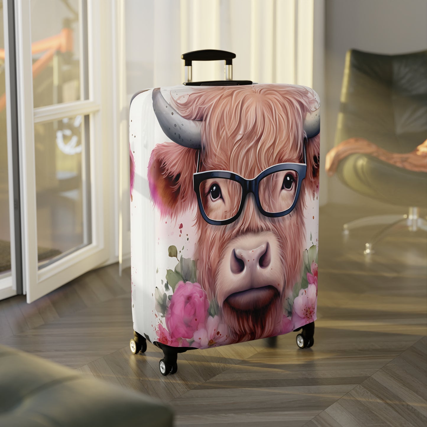 Luggage Cover, Highland Cow, awd-017