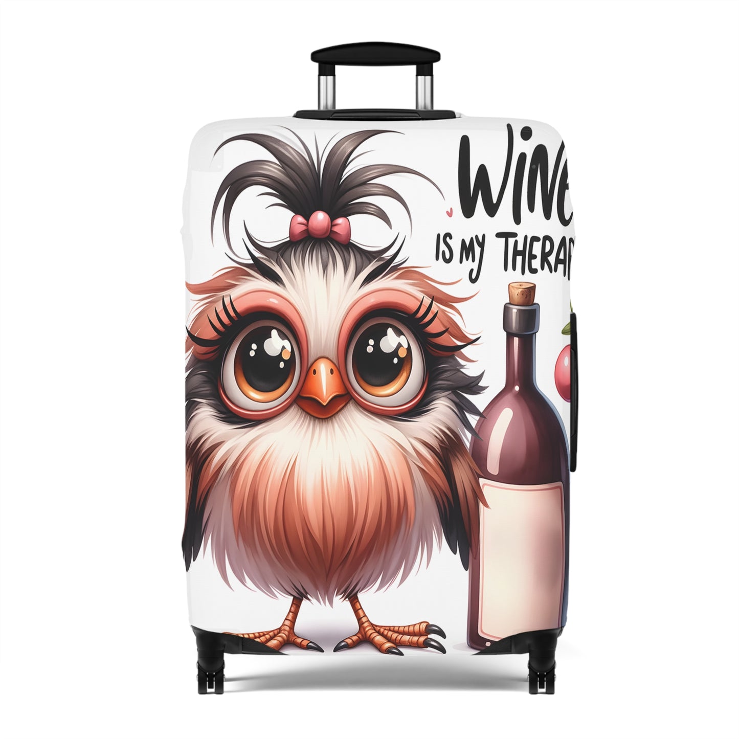 Luggage Cover, Wine Bird, Wine is my Therapy, awd-00033